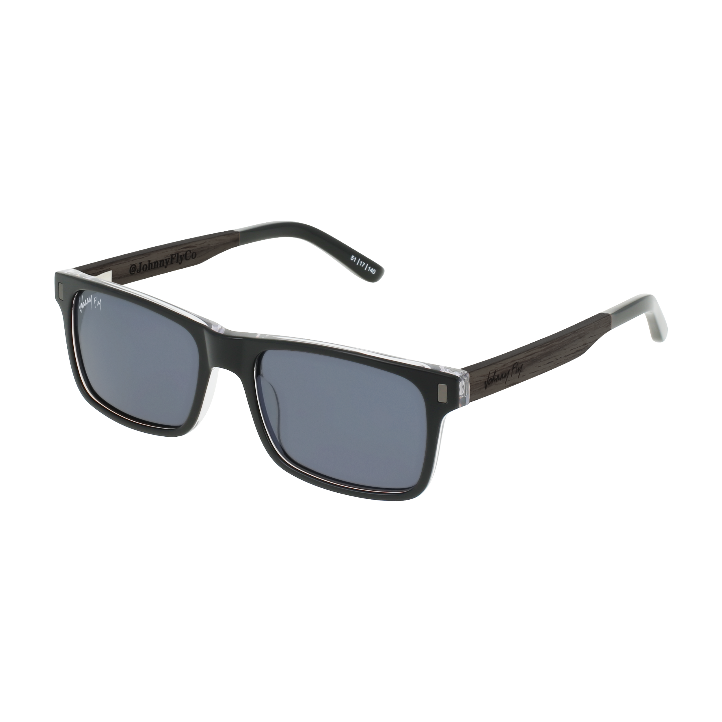 7FIFTY7 Sunglasses Frame - Black Crystal- Johnny Fly | 757-BCRY-POL-SMK-WAL | | #color_black-crystal