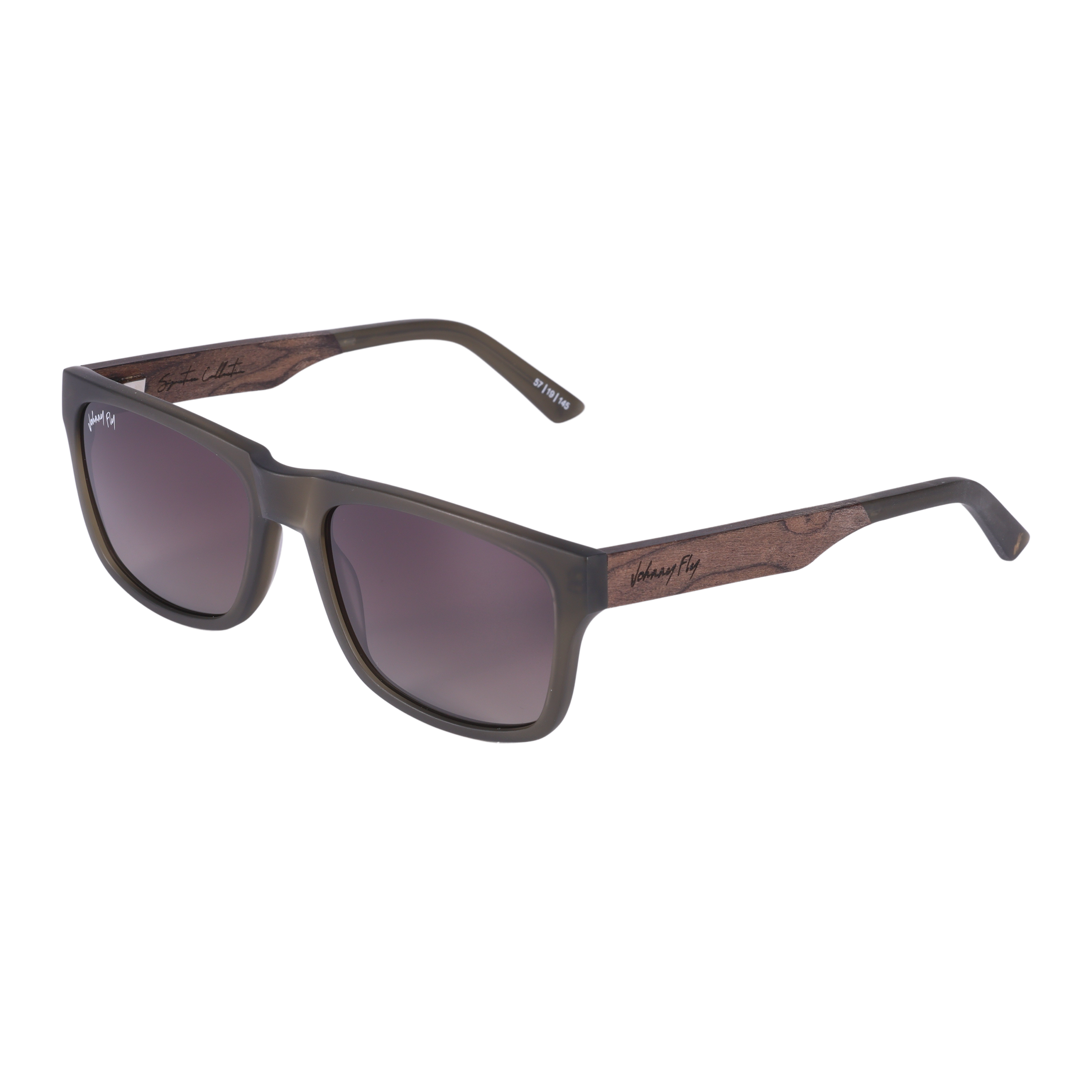 7Thirty7 737 SANDED OLIVE square large fit wide Polarized Sunglasses by Johnny Fly | Handcrafted with Acetate and Wood #color_sanded-olive