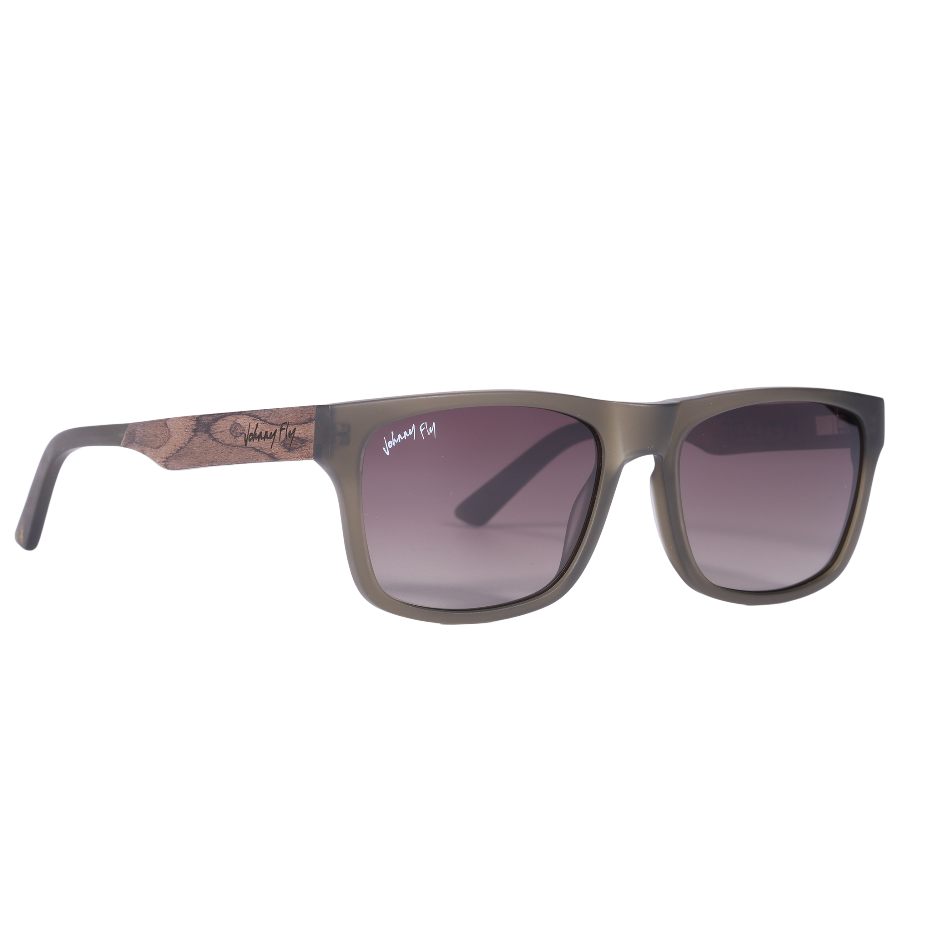 7Thirty7 737 SANDED OLIVE square large fit wide Polarized Sunglasses by Johnny Fly | Handcrafted with Acetate and Wood #color_sanded-olive