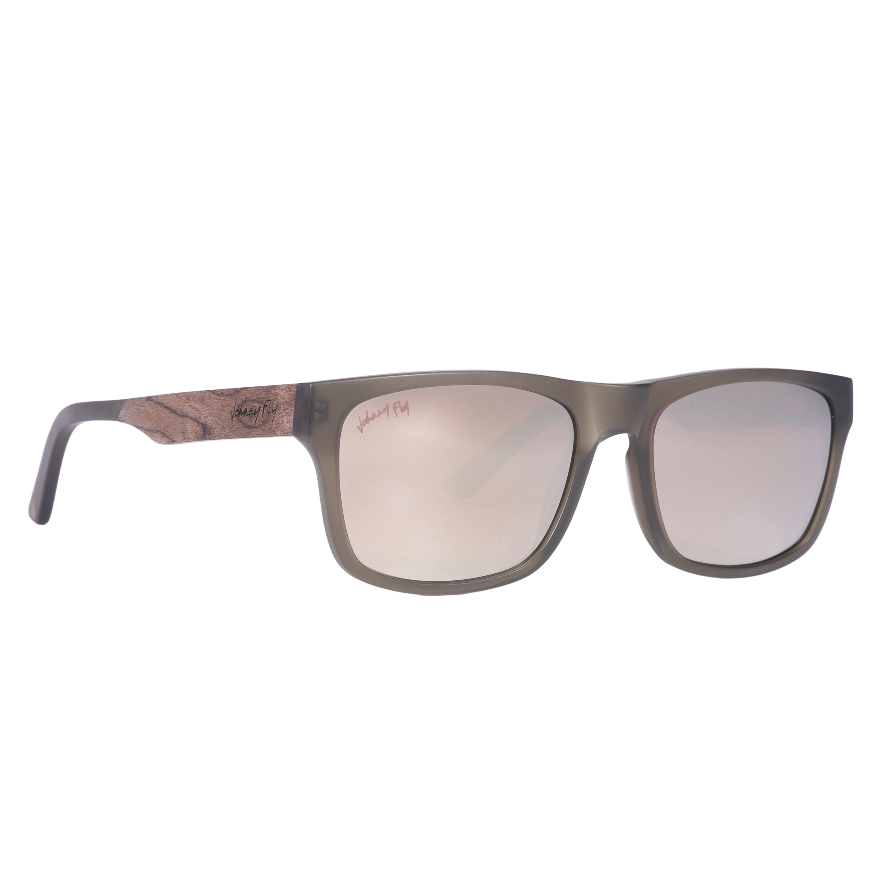 7Thirty7 737 SANDED OLIVE square large fit wide Gold Gradient Mirrored Polarized Sunglasses by Johnny Fly | Handcrafted with Acetate and Wood #color_sanded-olive