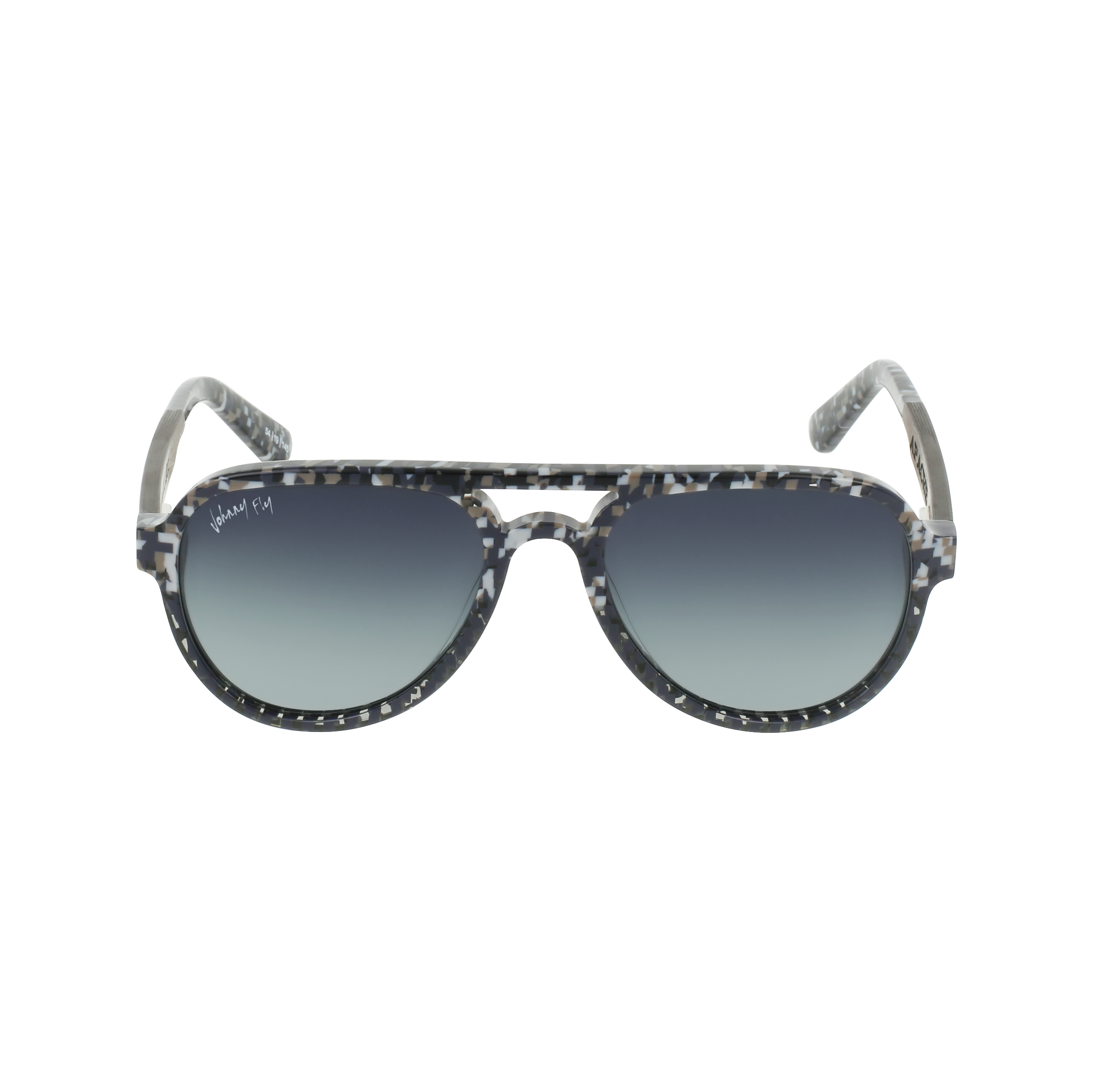 Johnny Fly Apache 8-Bit / Smoke Gradient Polarized Sunglasses | #color_8-bit