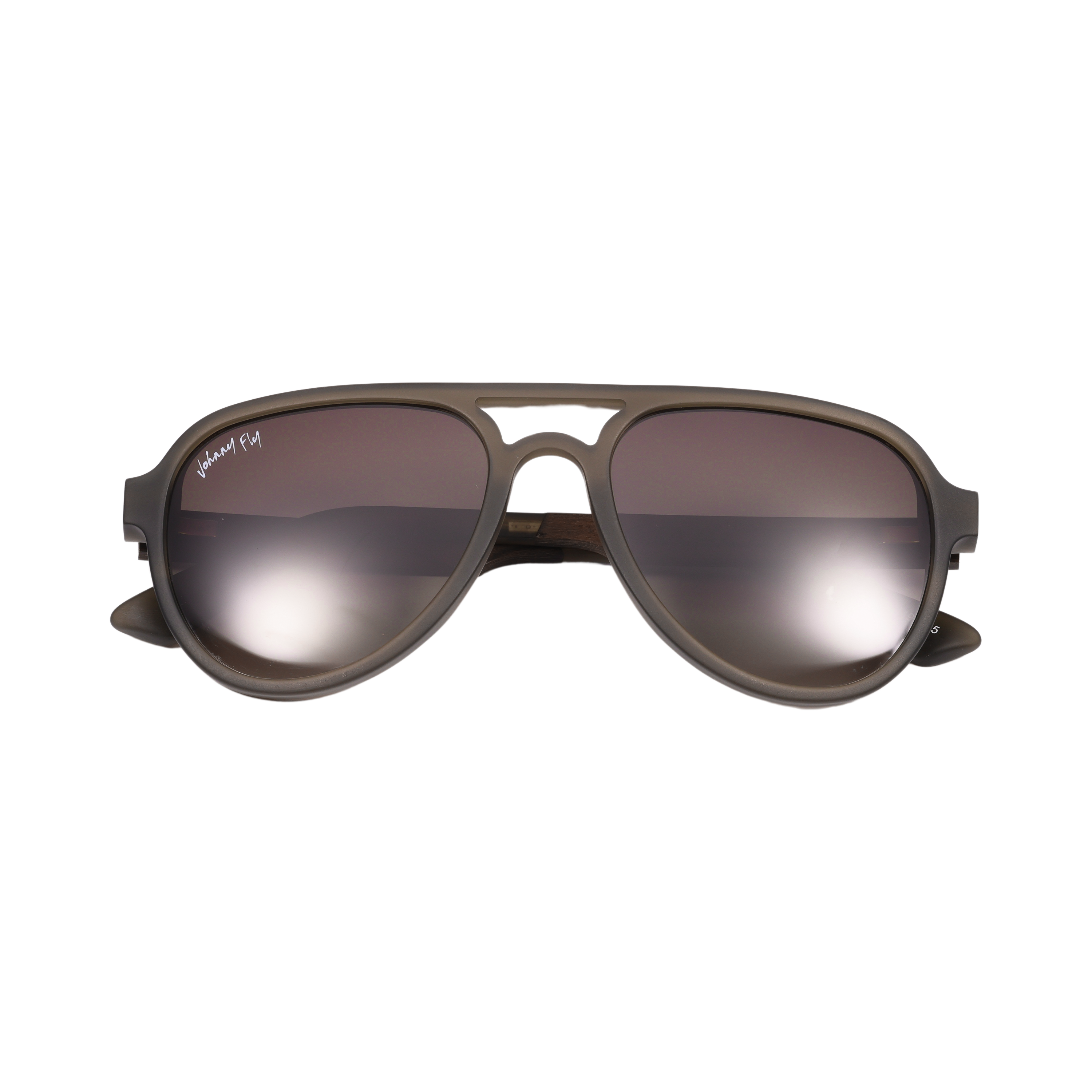 Apache SANDED OLIVE Retro Aviator Polarized Sunglasses by Johnny Fly | Handcrafted with Acetate and Wood  #color_sanded-olive