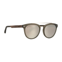Captain SANDED OLIVE Crossbar Aviator mirror Polarized Sunglasses by Johnny Fly | Handcrafted with Acetate and Wood #color_sanded-olive