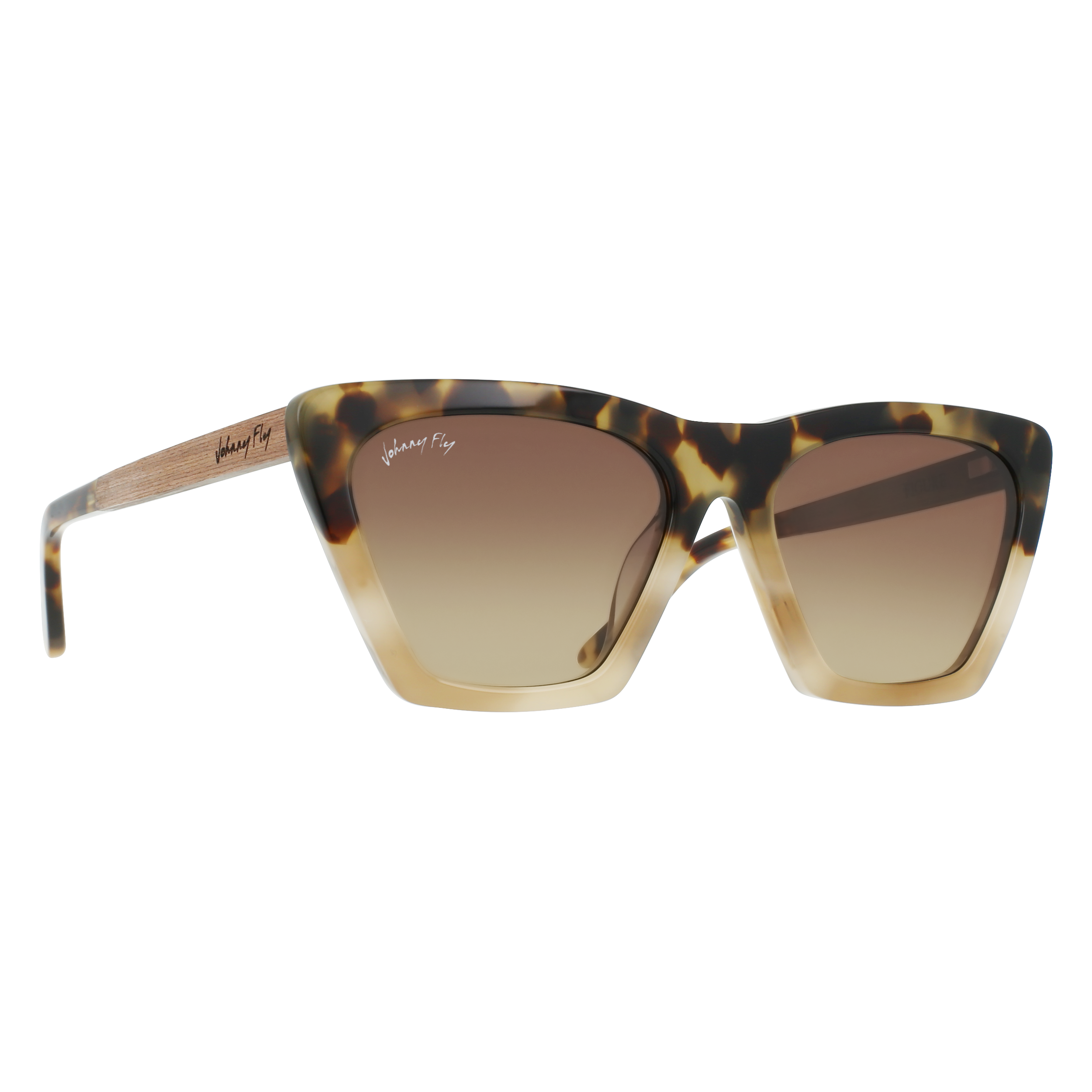 Figure Polarized Sunglasses by Johnny Fly | #color_chai-tortoise