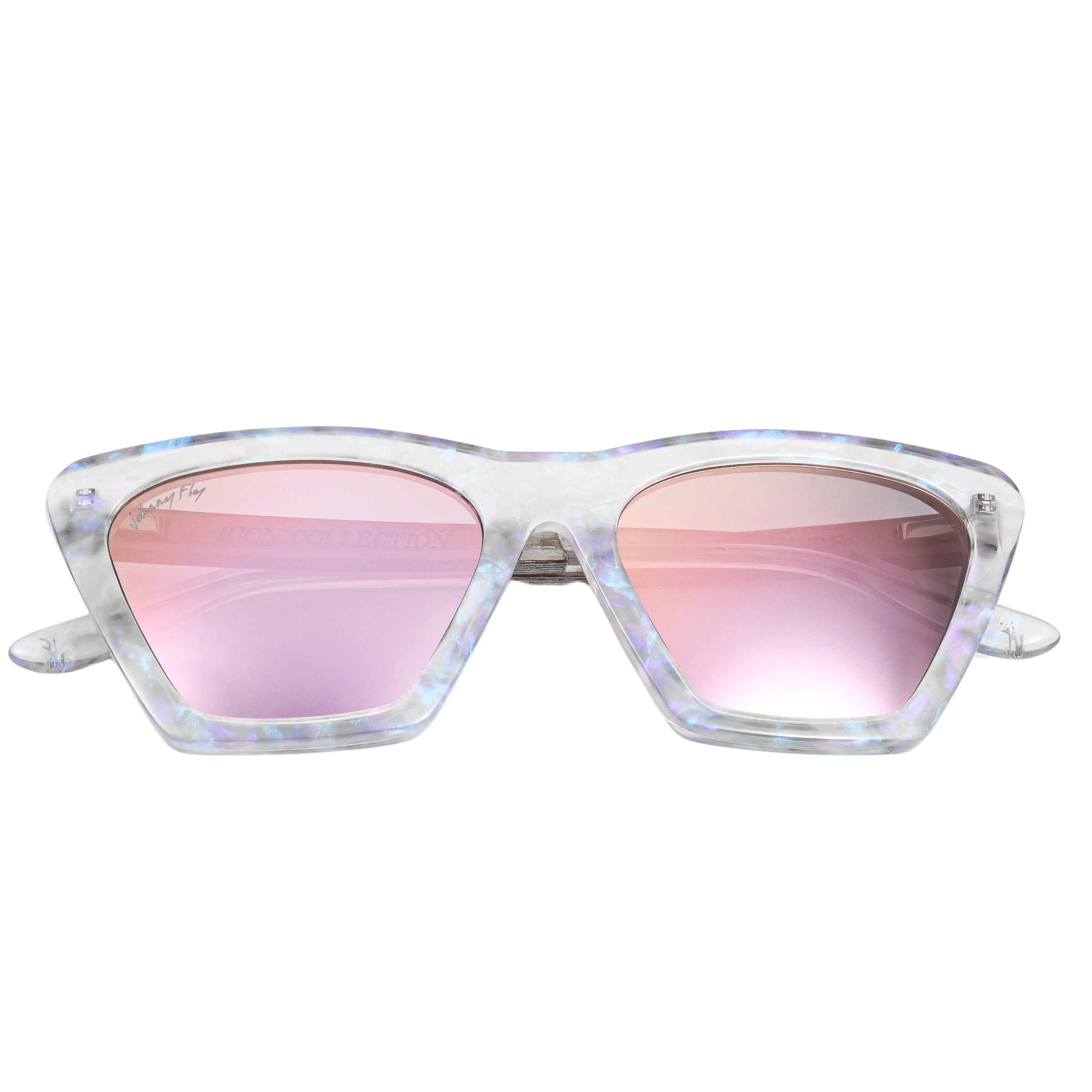FIGURE - Unicorn Holographic Polarized wooden / acetate Sunglasses - Johnny Fly Eyewear | #color_unicorn