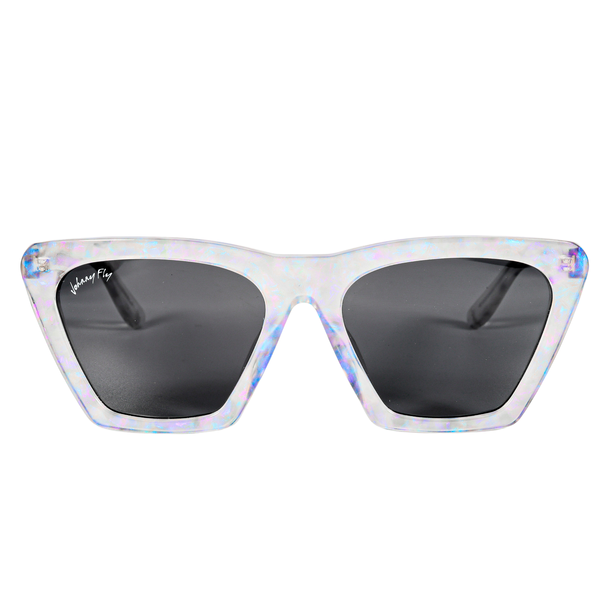 FIGURE - Unicorn Holographic Polarized wooden / acetate Sunglasses - Johnny Fly Eyewear | #color_unicorn