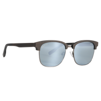 Hughes Mirrored Polarized Sunglasses - Gunmetal / Wood Club Master Style - Johnny Fly | #color_gunmetal