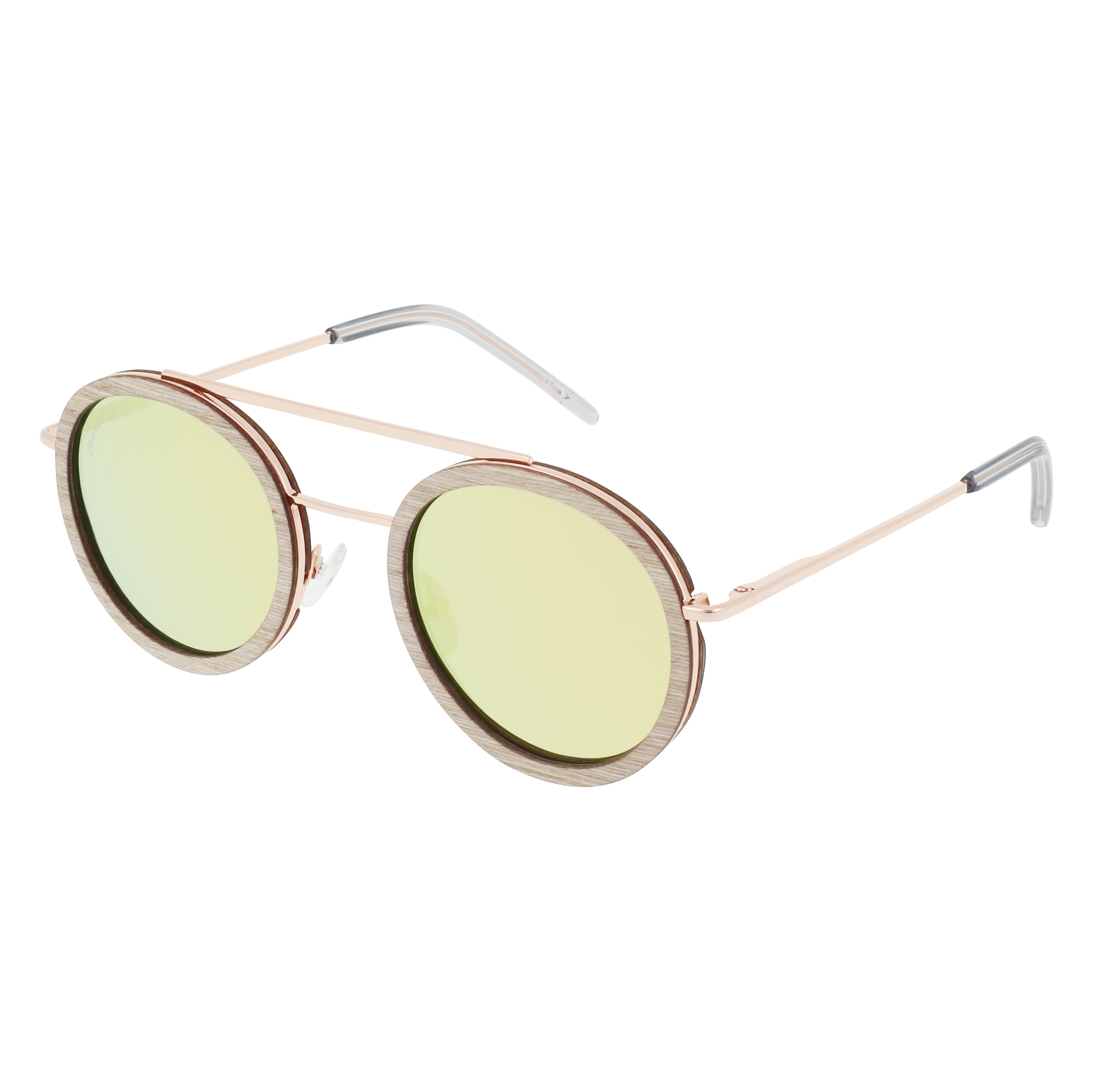 Johnny Fly Riker Rose Gold | Grey / Rose Gold Reflect Polarized Sunglasses | #color_rose-gold