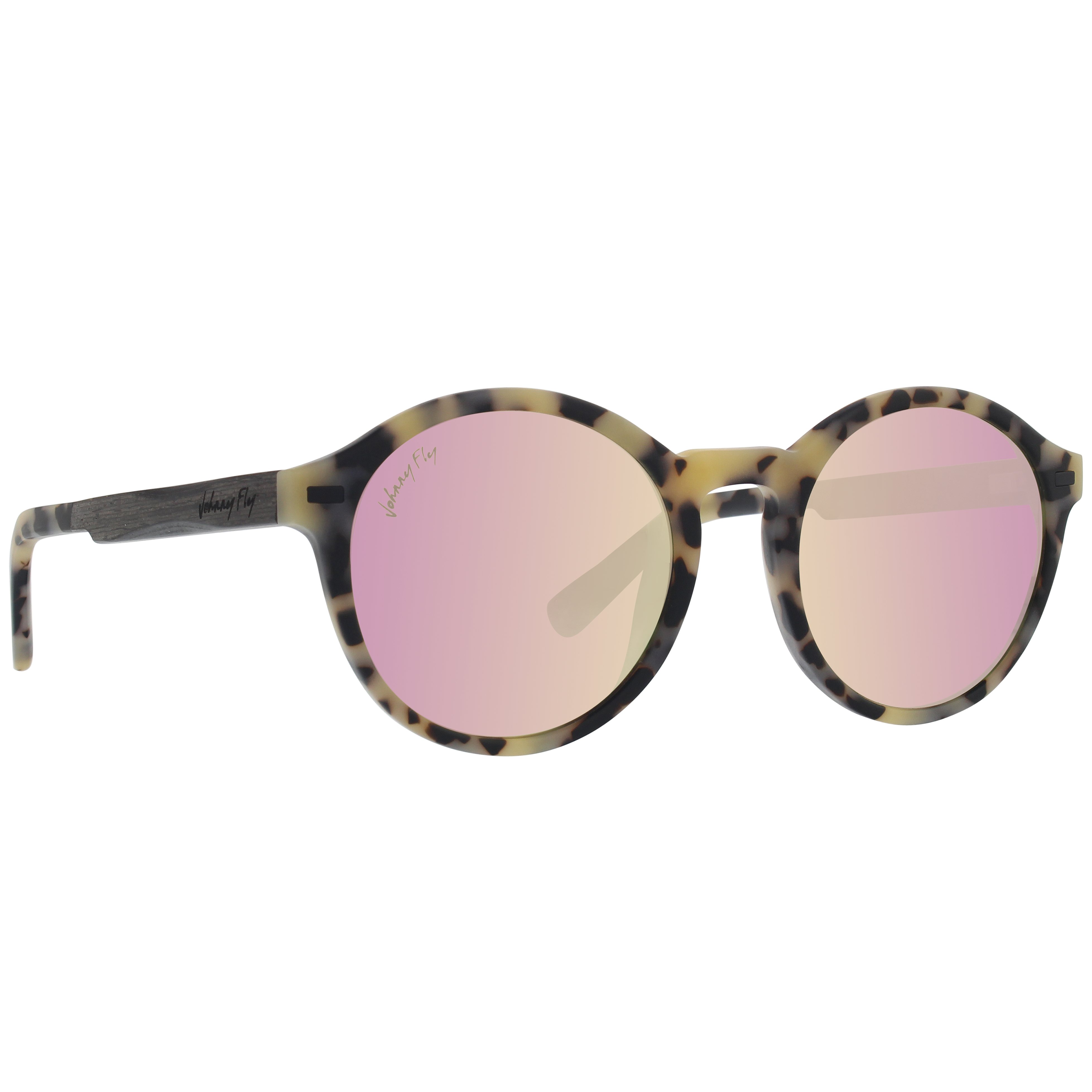 UFO Polarized Sunglasses in Matte White Tortoise by Johnny Fly | 