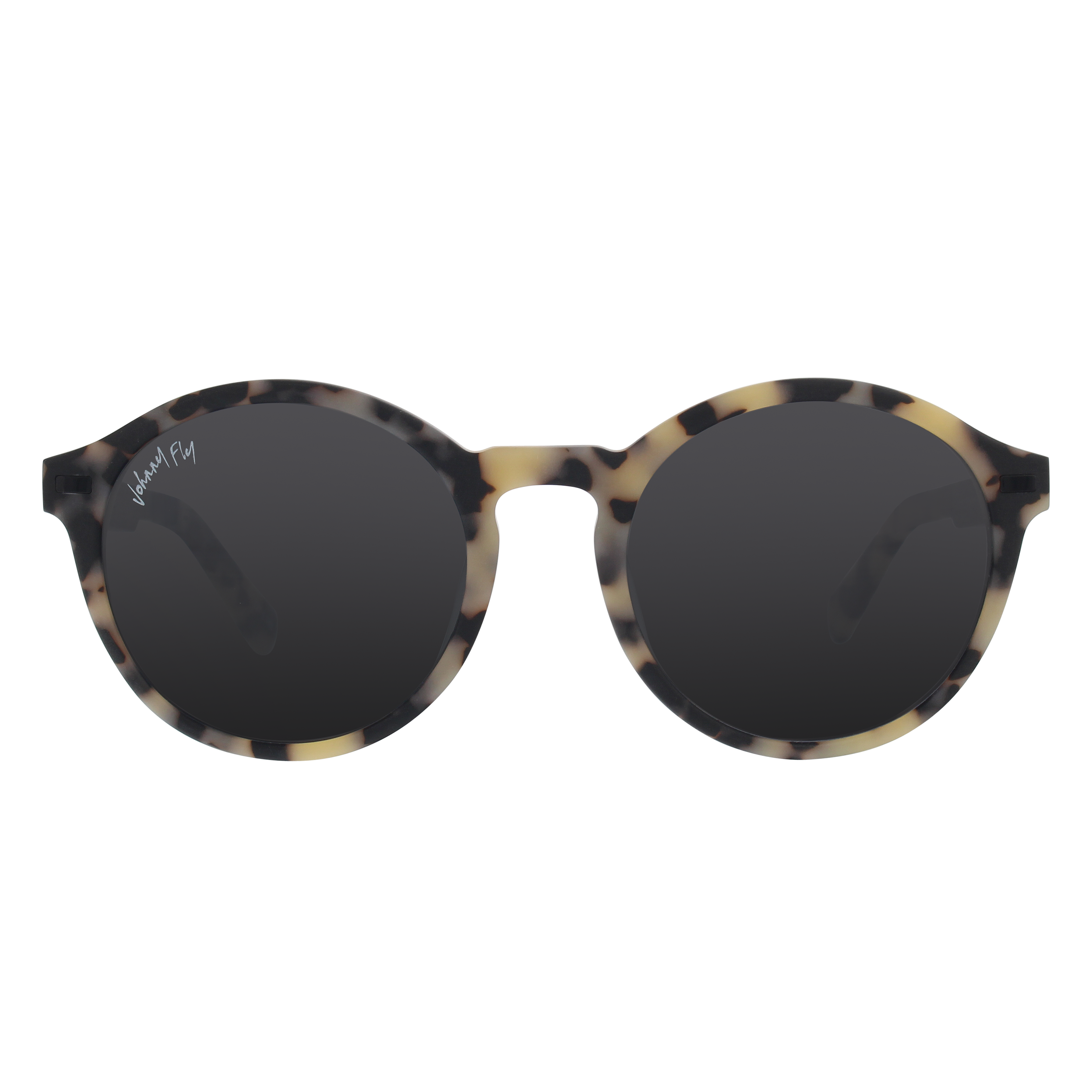 UFO Polarized Sunglasses in Matte White Tortoise by Johnny Fly | 