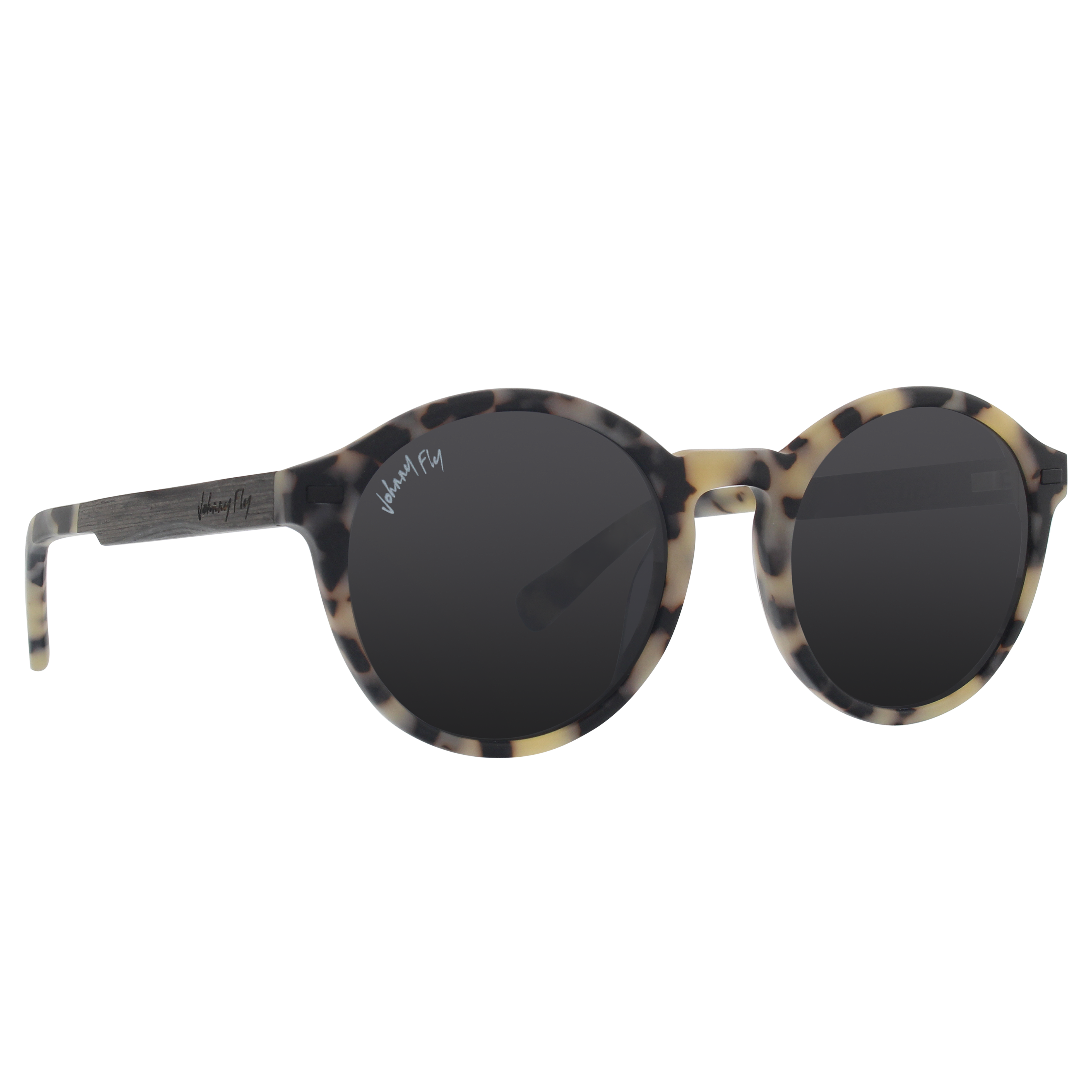 UFO Polarized Sunglasses in Matte White Tortoise by Johnny Fly | #color_matte-white-tortoise