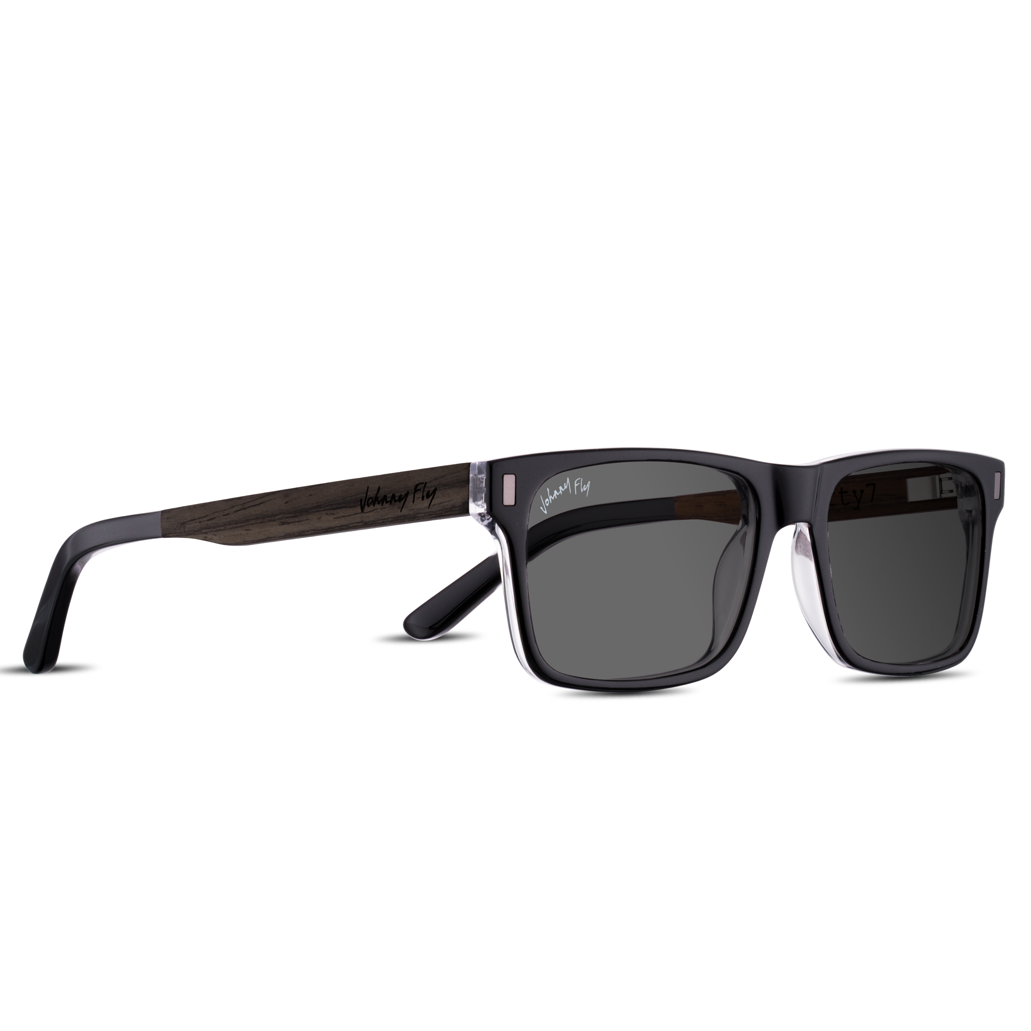 7FIFTY7 Sunglasses Frame - Black Crystal- Johnny Fly | 757-BCRY-POL-SMK-WAL | | #color_black-crystal