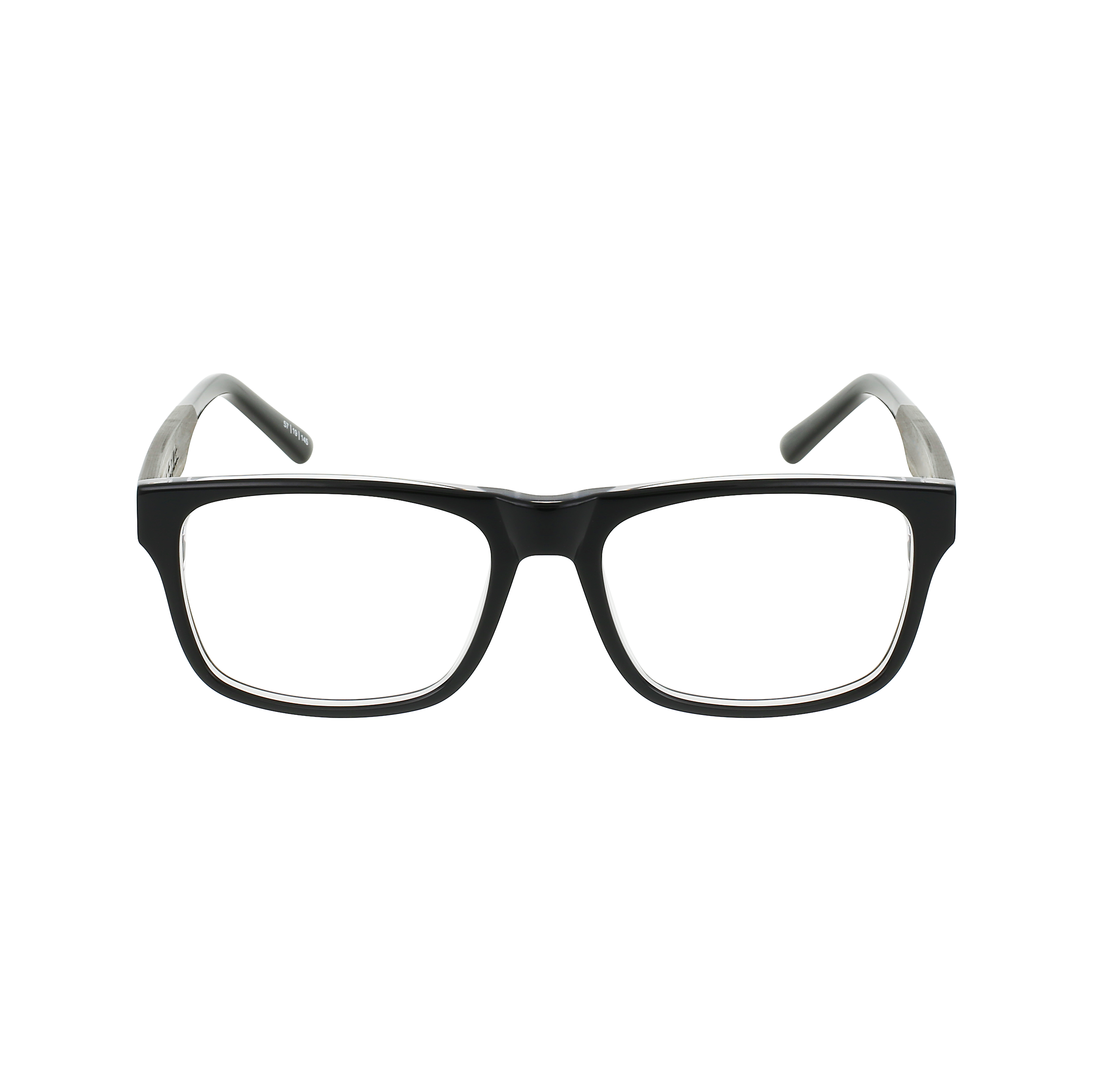 7THIRTY7 Eyeglasses Frame - Black Crystal- Johnny Fly | 737-BLKC-RX-EBN | | #color_black-crystal