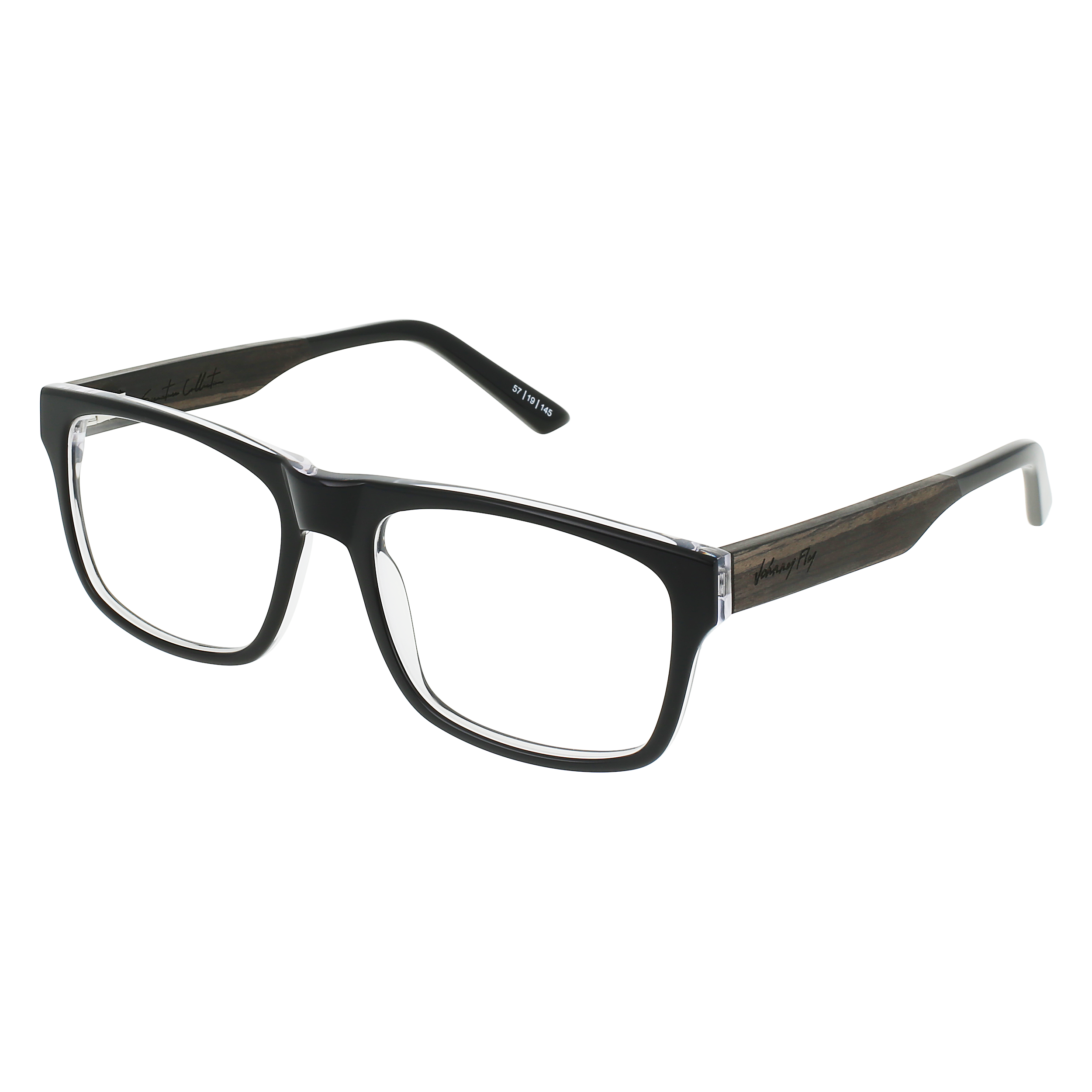 7THIRTY7 Eyeglasses Frame - Black Crystal- Johnny Fly | 737-BLKC-RX-EBN | | #color_black-crystal