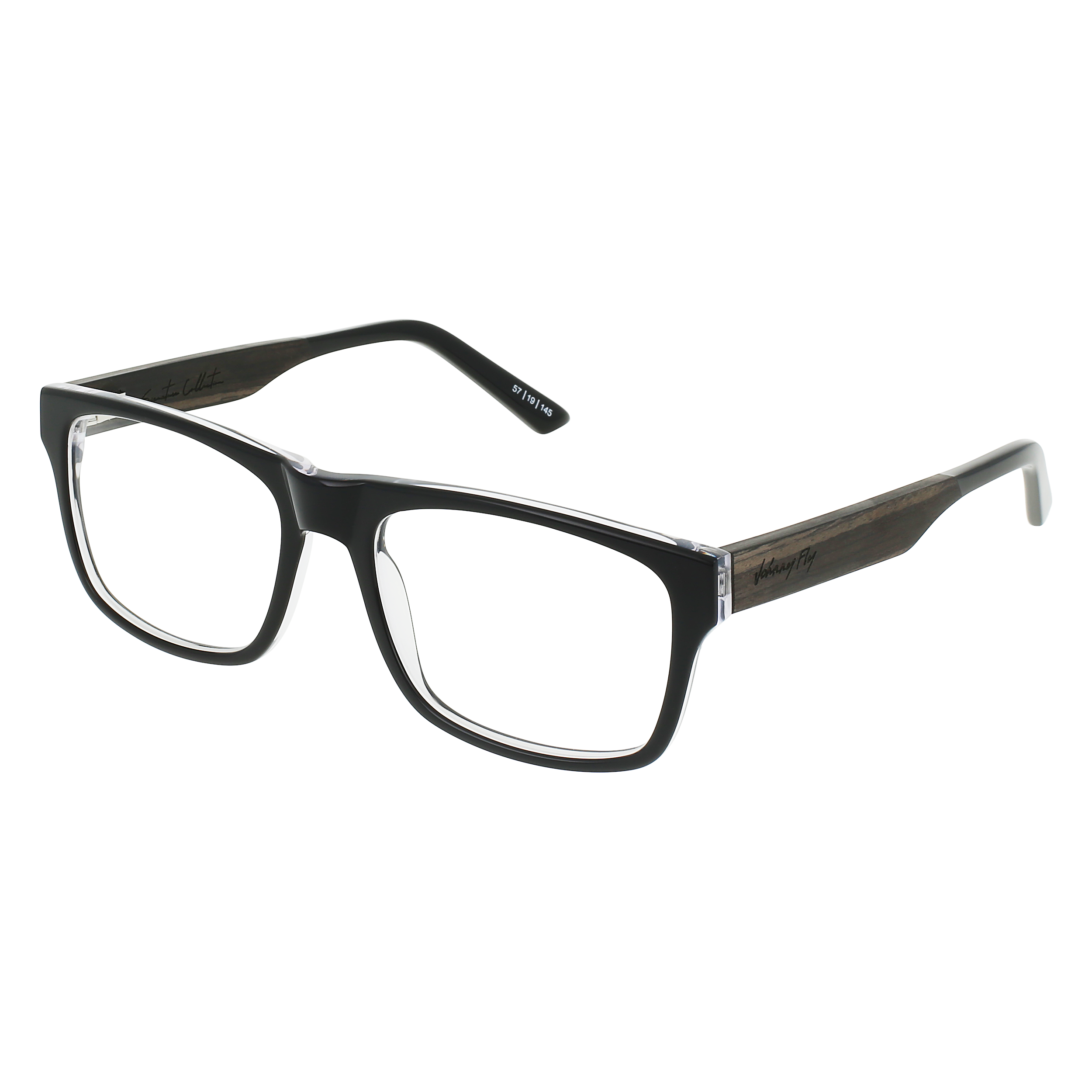 7THIRTY7 Eyeglasses Frame - Black Crystal- Johnny Fly | 737-BLKC-RX-EBN | | 