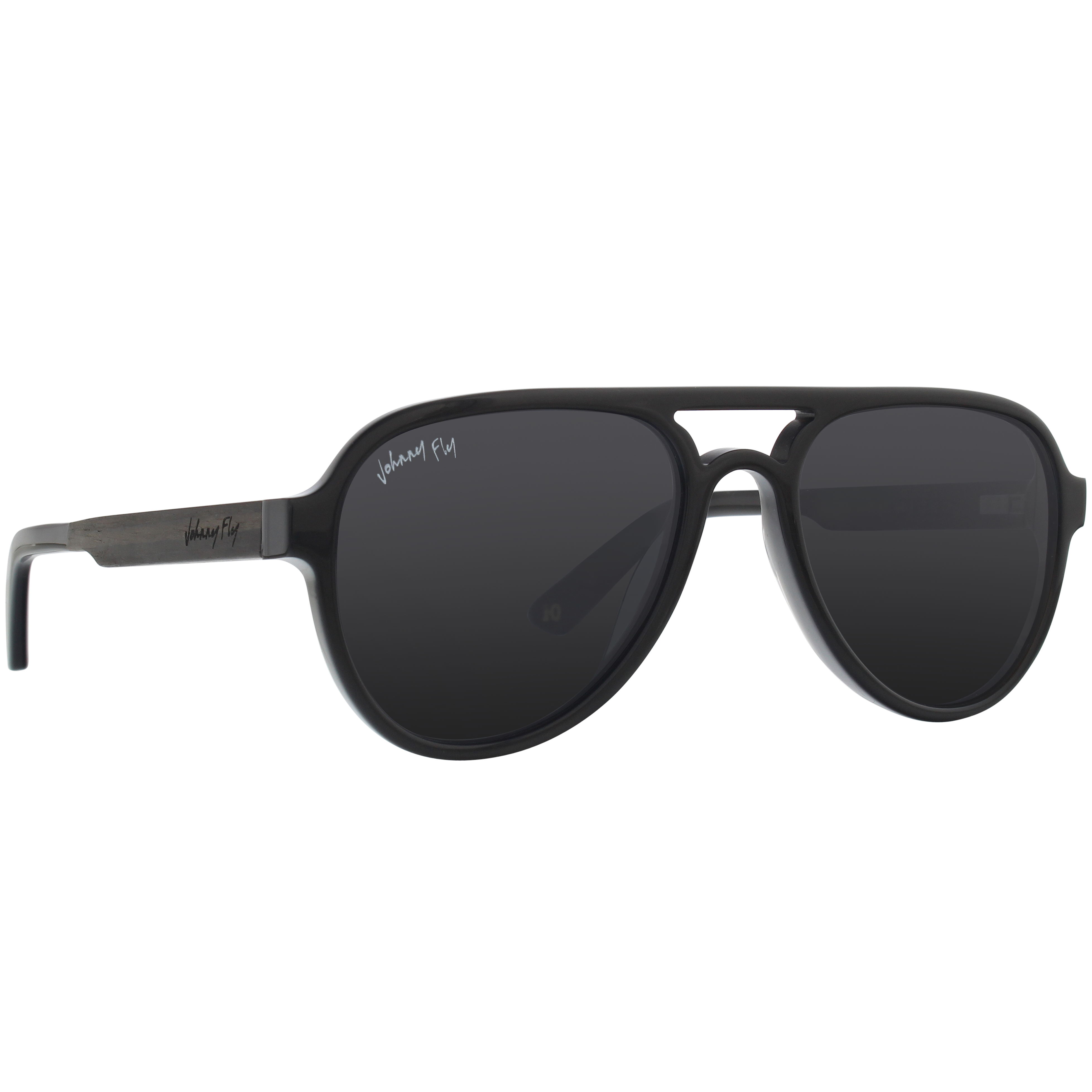 Apache Polarized Sunglasses by Johnny Fly - Anniversary Pearl || Smoke Polarized 