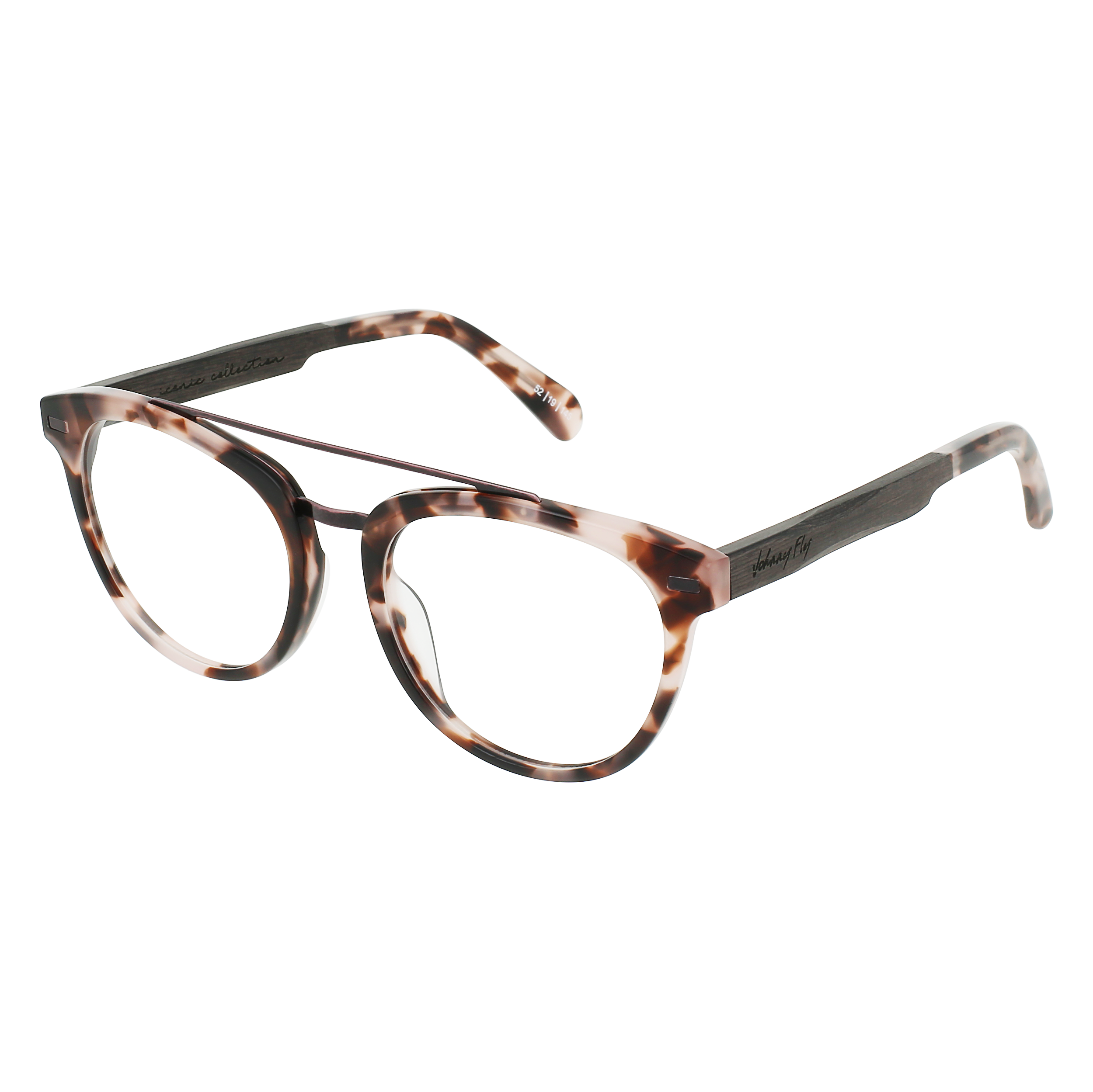 CAPTAIN Eyeglasses Frame - Rose Tortoise- Johnny Fly | CAP-RTRT-RX-EBN | | #color_rose-tortoise