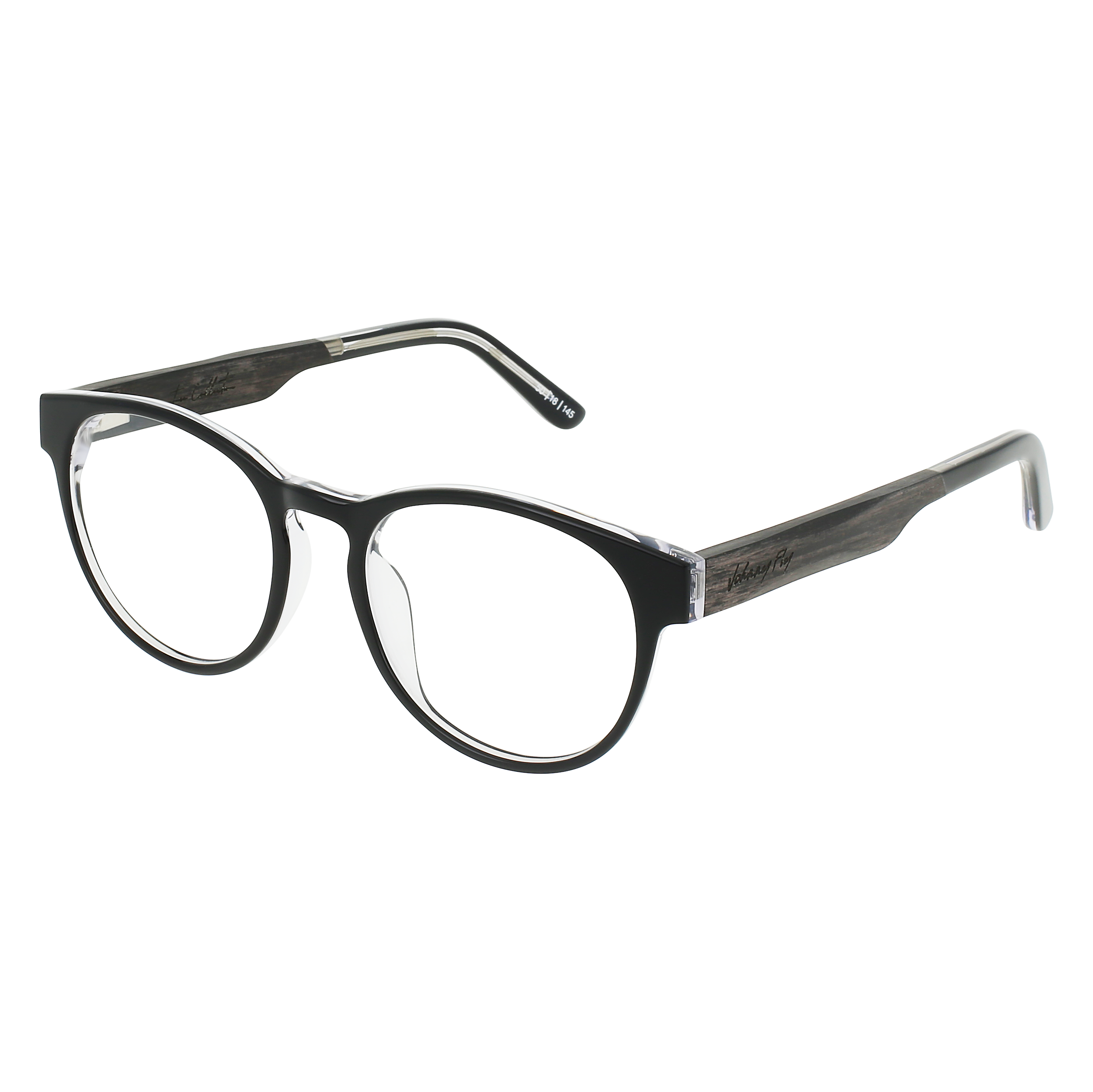 FLIGHT Eyeglasses Frame - Black Crystal- Johnny Fly | FLI-GLB-RX-EBN | | 