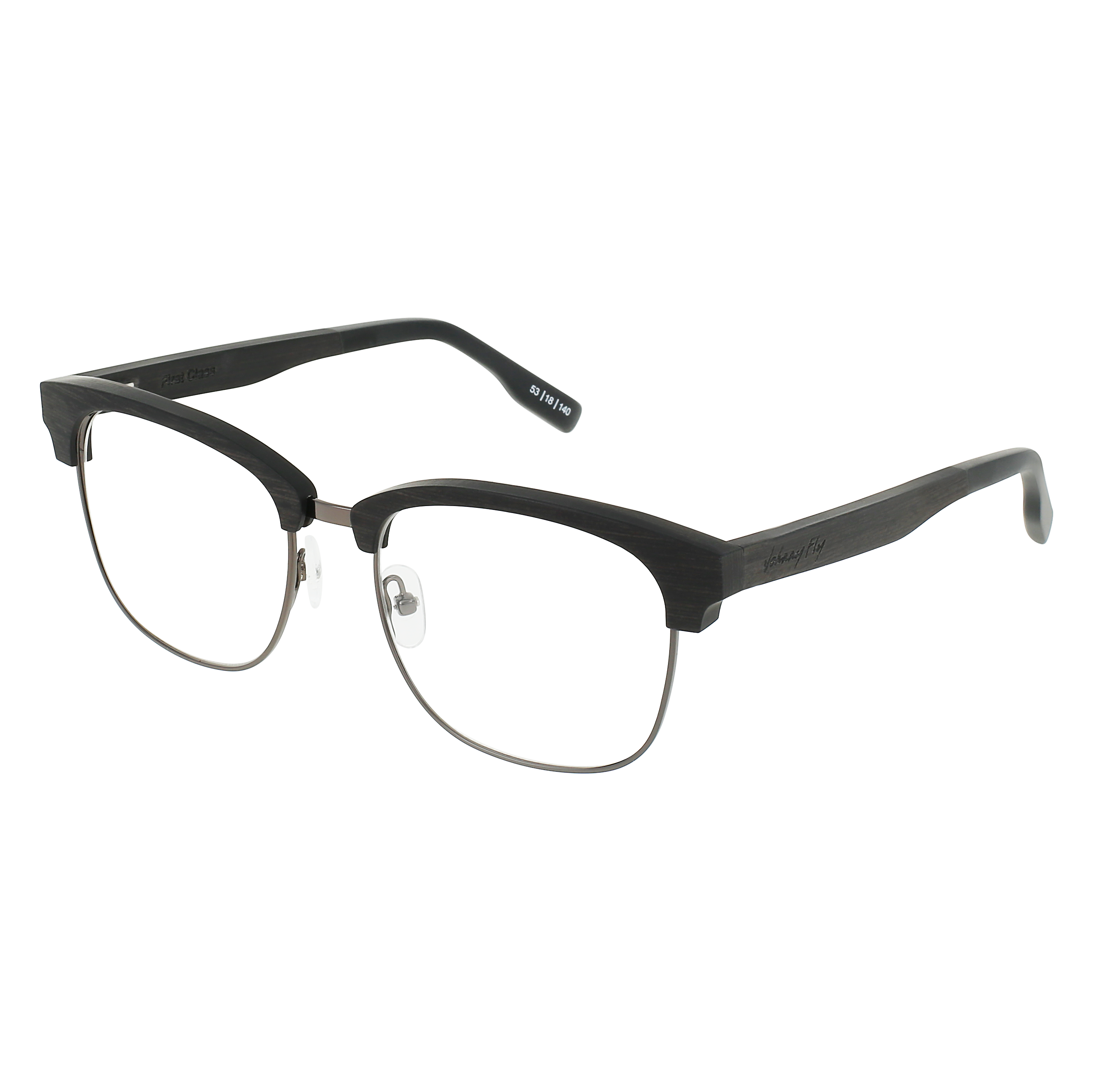 HUGHES Eyeglasses Frame - Gunmetal- Johnny Fly | HUG-BSIL-RX-EBN | | #color_gunmetal