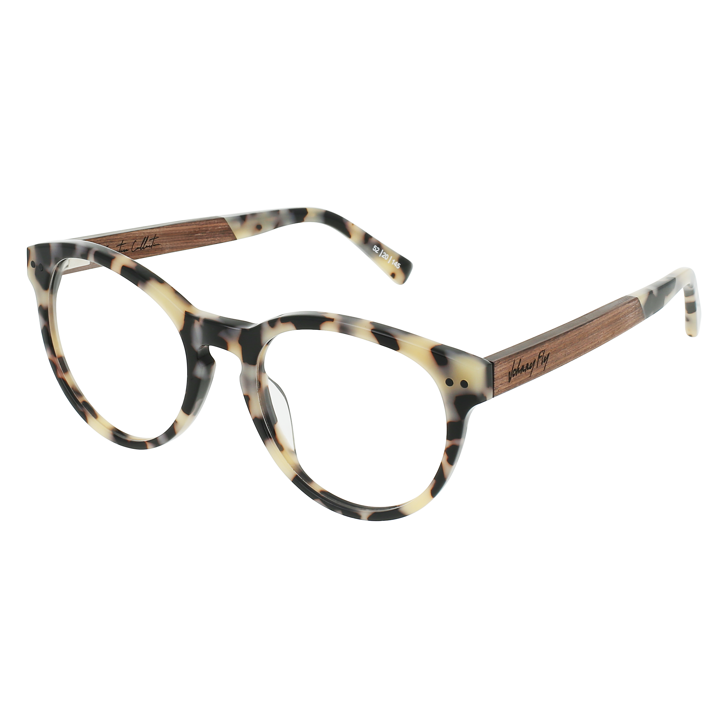 LATITUDE Eyeglasses Frame - White Tortoise- Johnny Fly | LTS-WHT-RX-CLR-WAL | | #color_white-tortoise