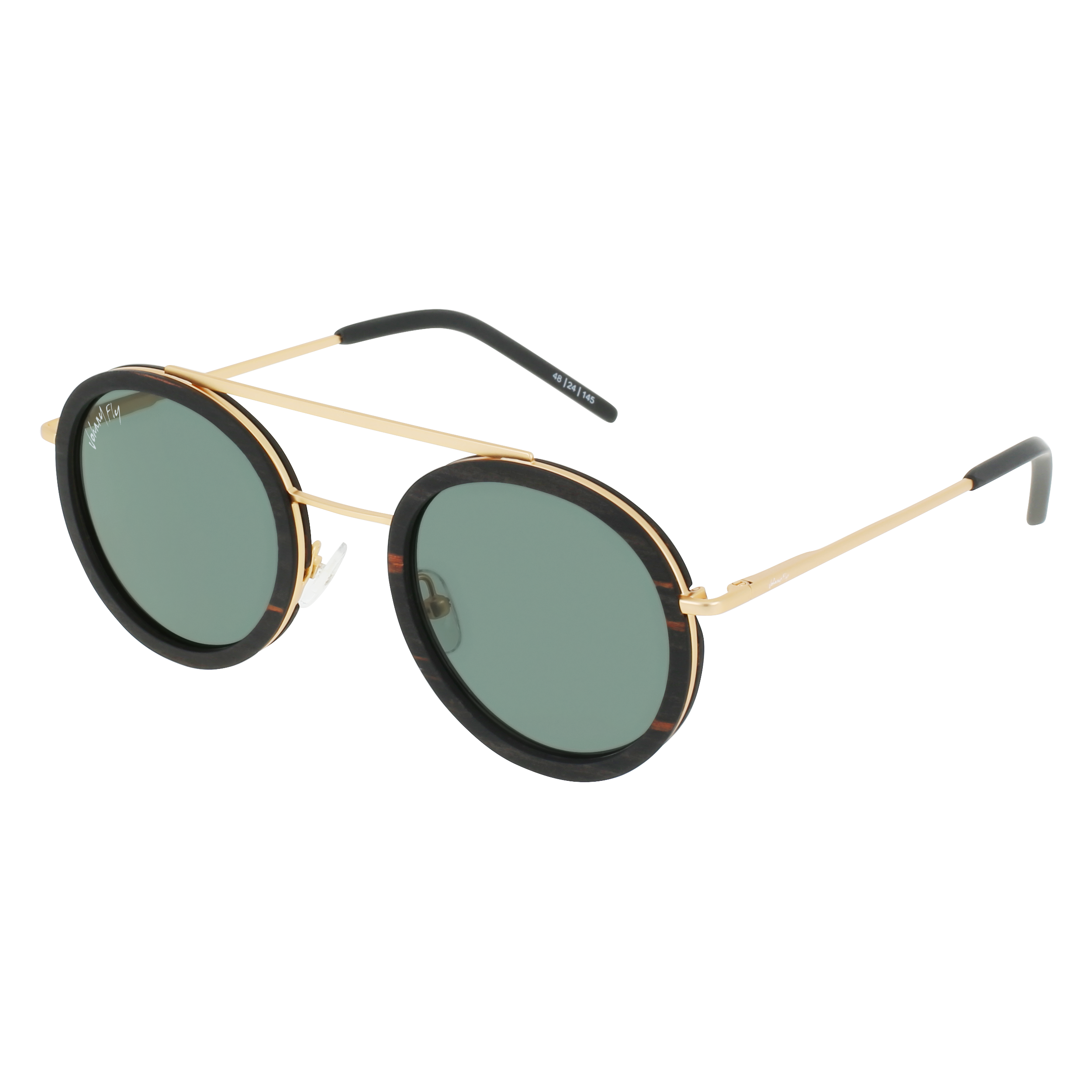 RIKER Sunglasses Frame - Gold- Johnny Fly | RIK-GLD-CR39-G15-EBN_EBN | | 