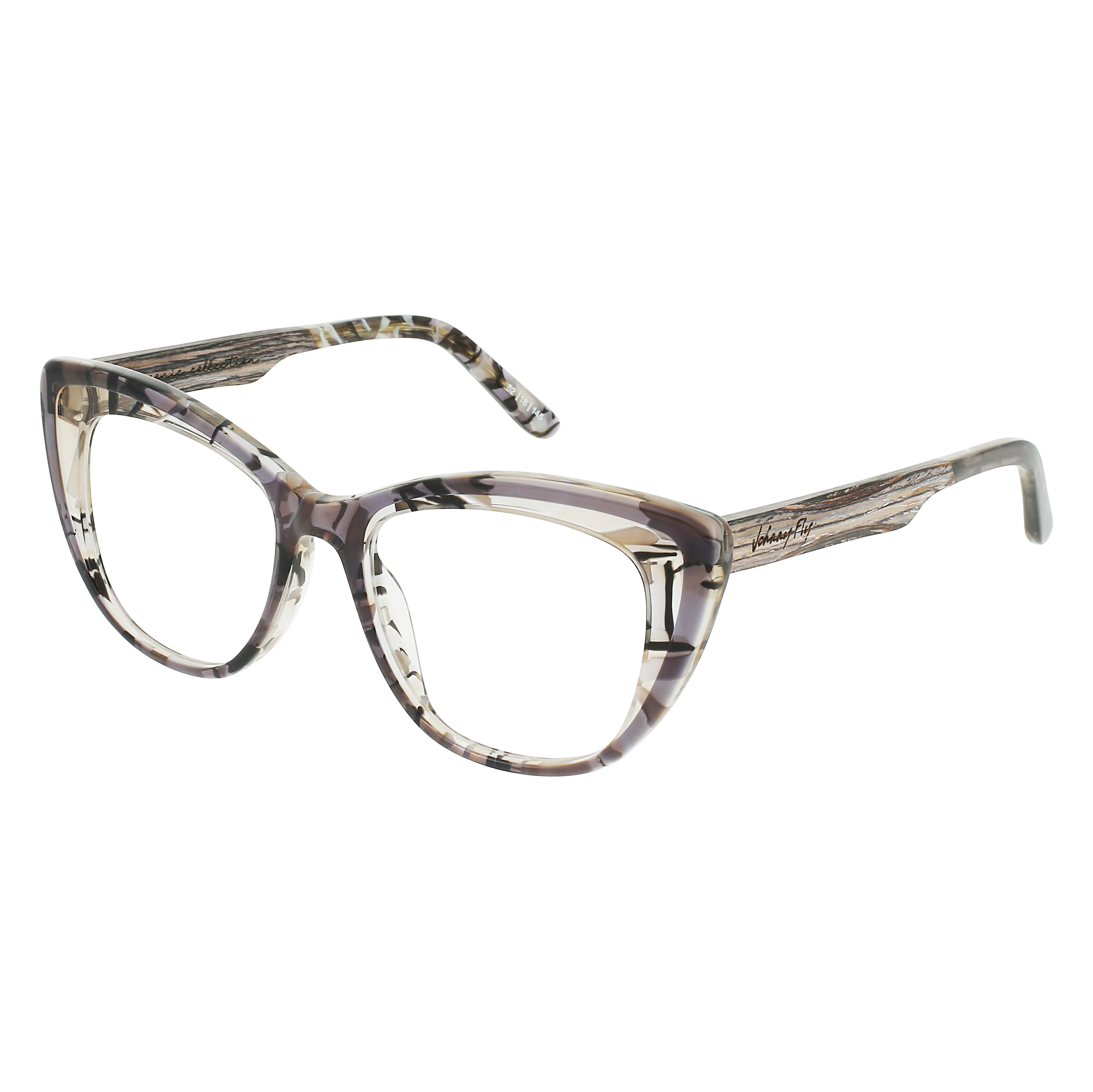 RUNWAY Eyeglasses Frame - Shattered Smoke- Johnny Fly | RUN-SHTS-POL-SMG | | #color_shattered-smoke