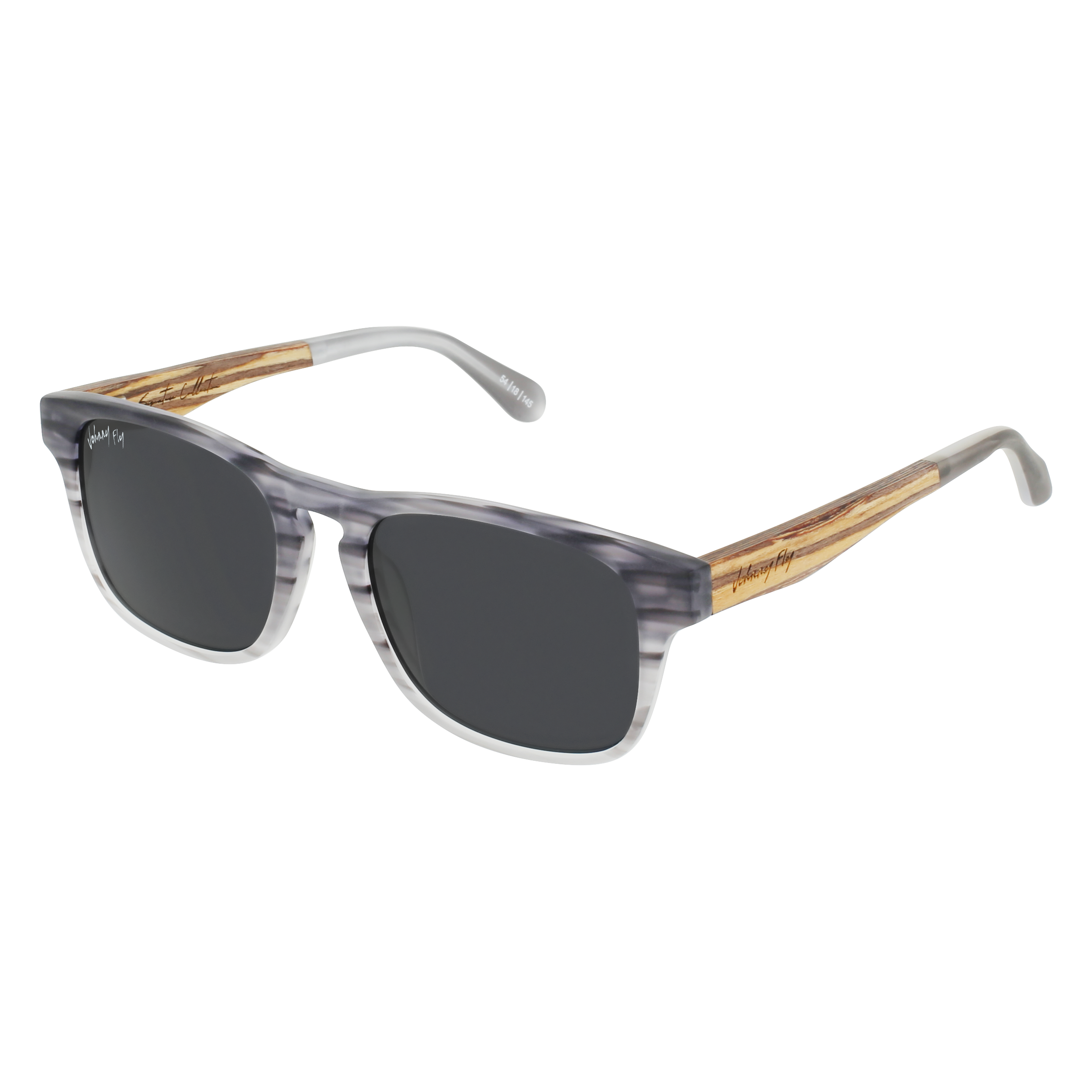 SPLINTER Sunglasses Frame - Matte Marble Grey- Johnny Fly | SPL-MBG-POL-SMK-ZEB | | #color_matte-marble-grey