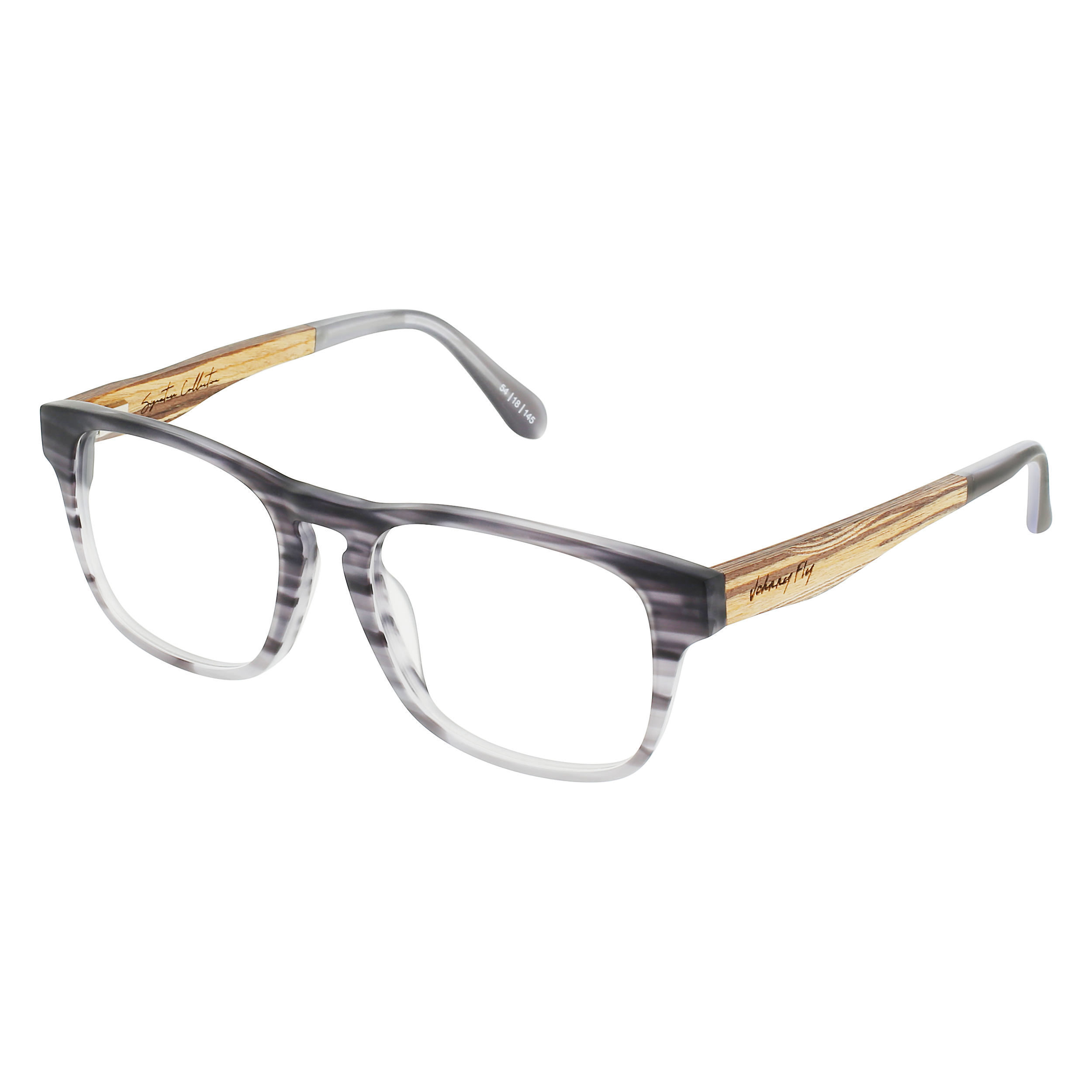 SPLINTER Eyeglasses Frame - Matte Marble Grey- Johnny Fly | SPL-MBG-RX-CLR-ZEB | | #color_matte-marble-grey