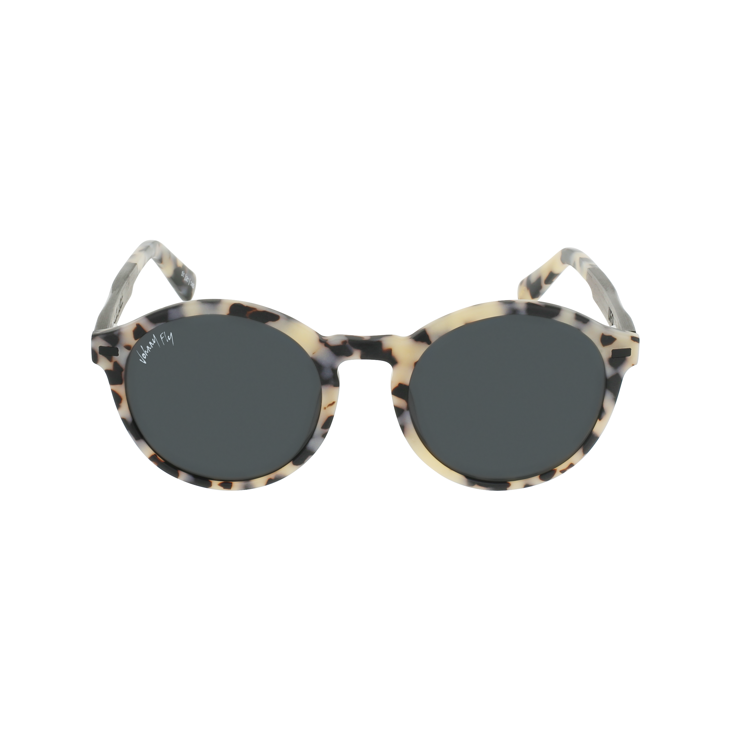 UFO Sunglasses Frame - Matte White Tortoise- Johnny Fly | UFO-MWHTRT-POL-SMK | | 