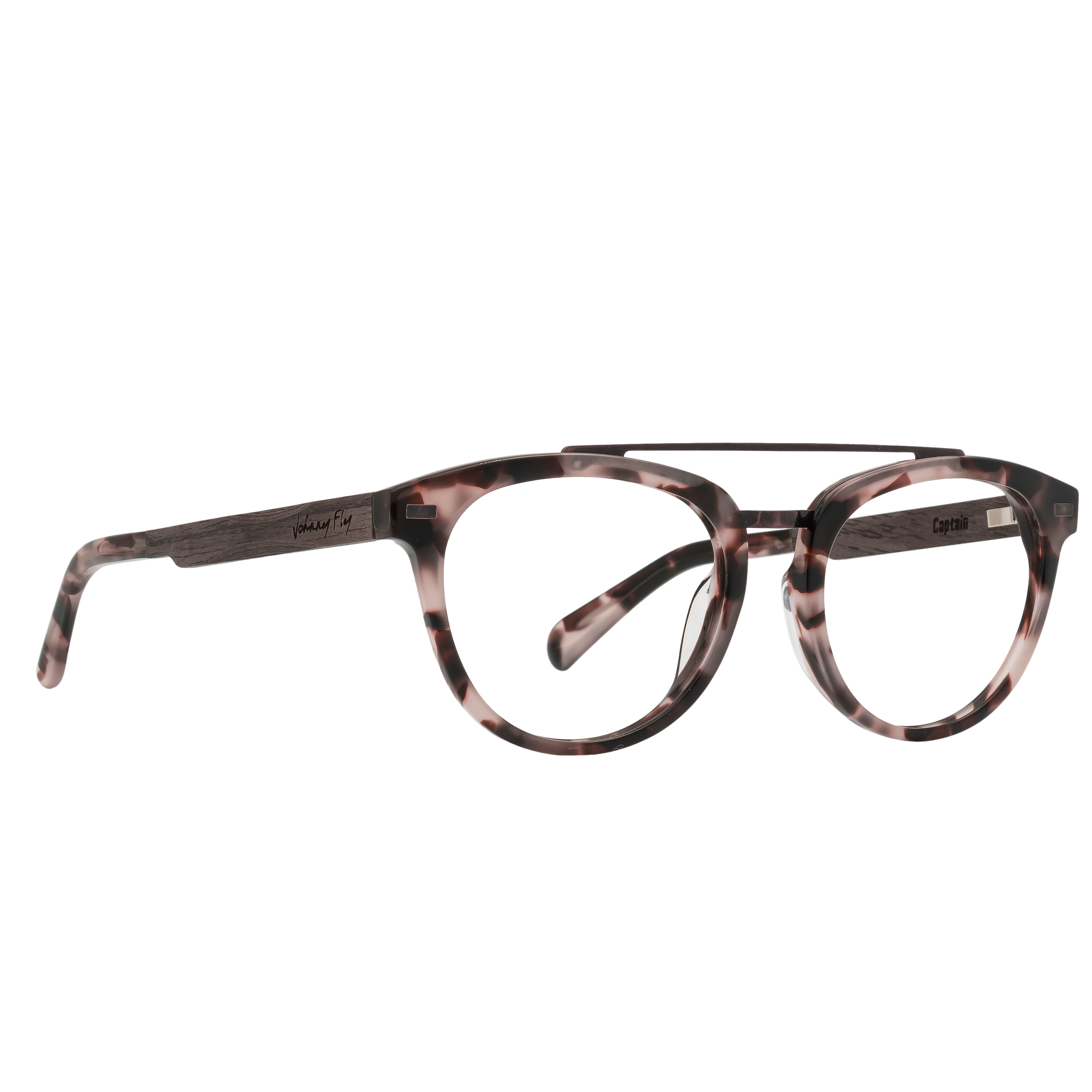 CAPTAIN Frame - Rose Tortoise - Eyeglasses Frame - Johnny Fly Eyewear #color_rose-tortoise