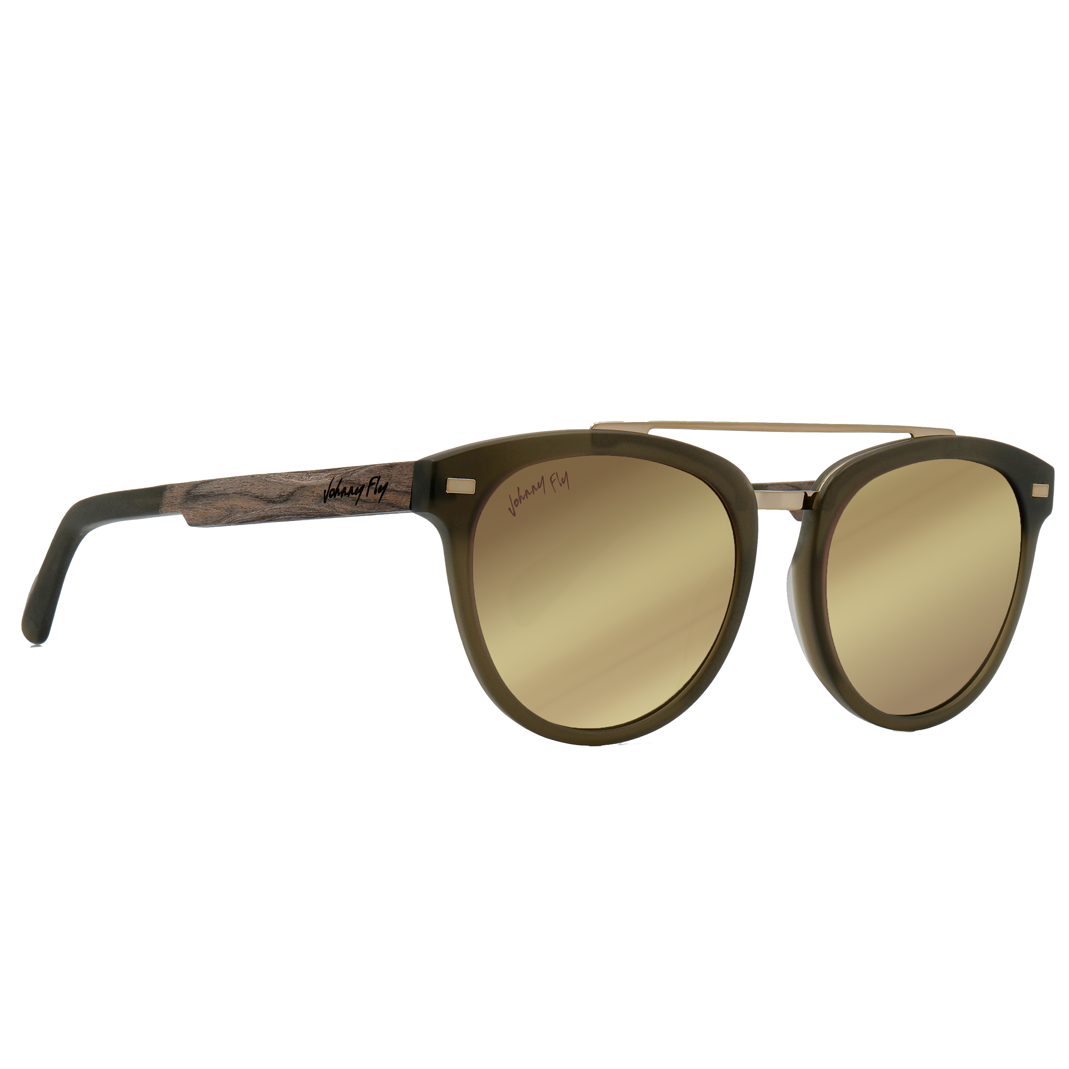 Johnny Fly Captain - Sanded Olive Sanded Olive / Gold Gradient Reflect Polarized