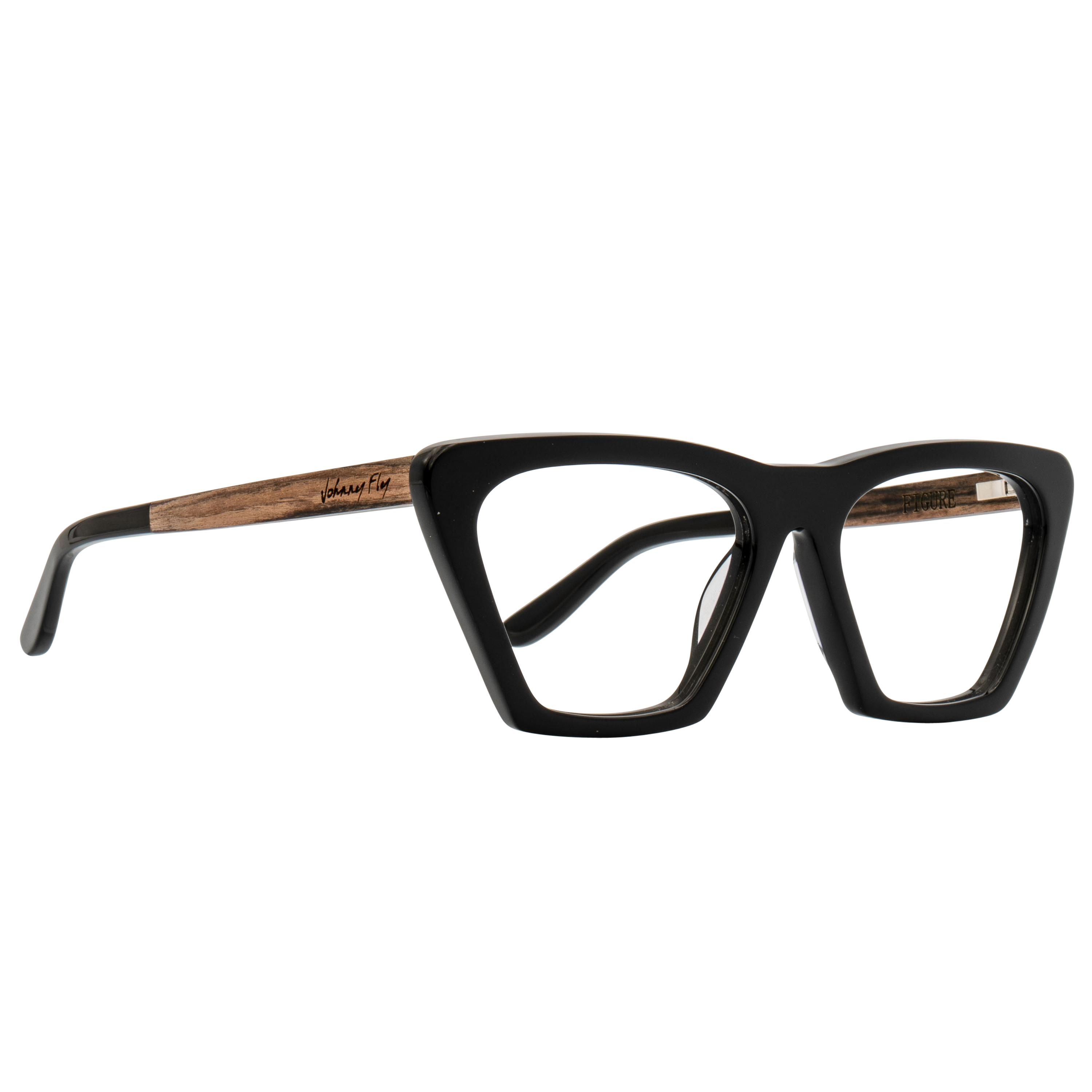 FIGURE Frame - Gloss Black - Eyeglasses Frame - Johnny Fly Eyewear #color_gloss-black