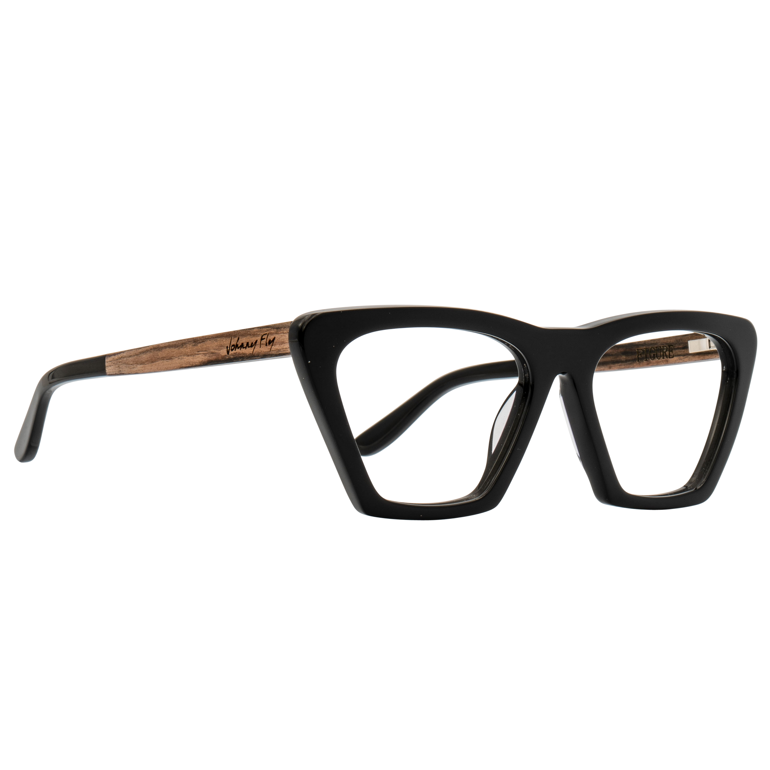 FIGURE Frame - Gloss Black - Eyeglasses Frame - Johnny Fly Eyewear 