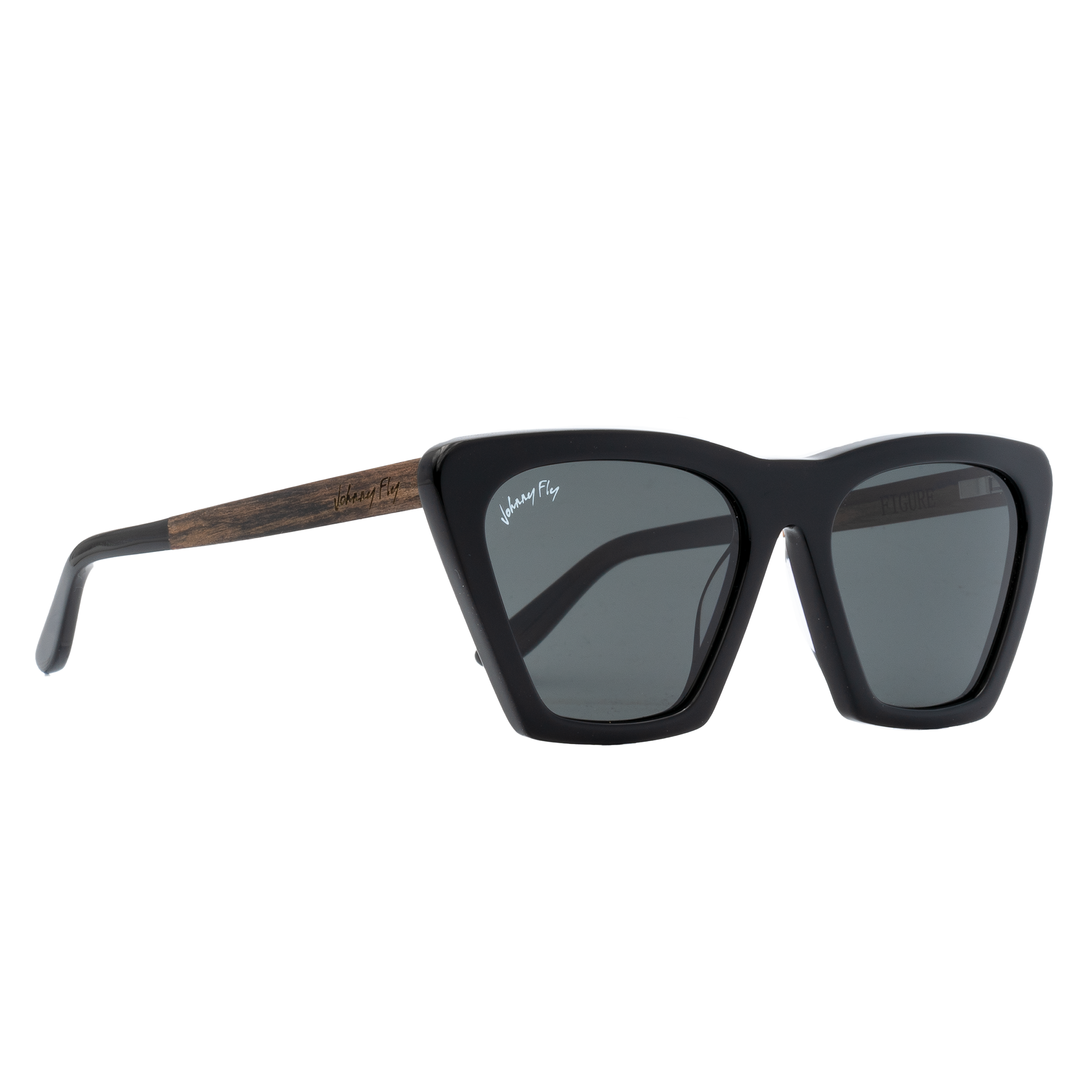 FIGURE - Gloss Black - Sunglasses - Johnny Fly Eyewear | #color_gloss-black