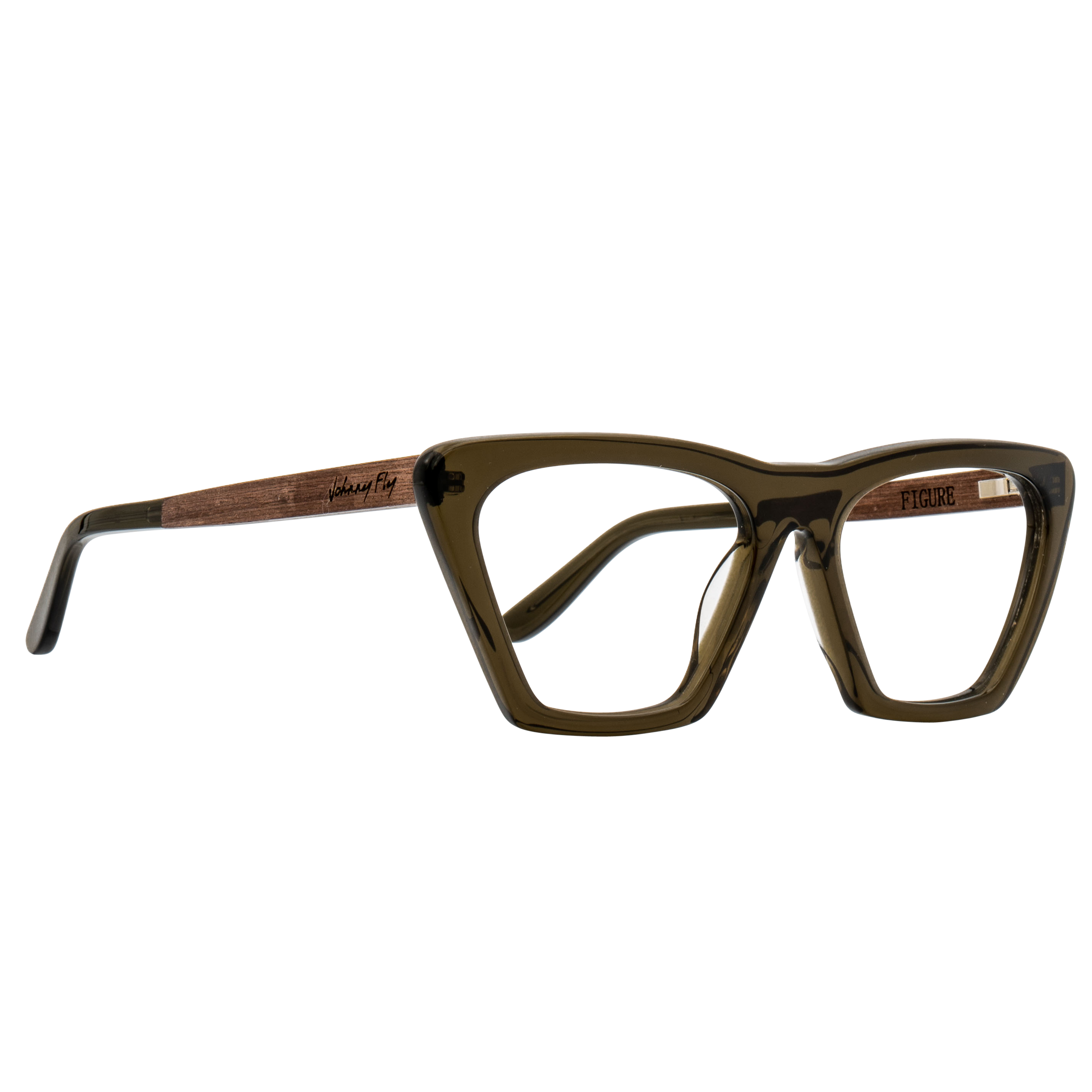 FIGURE BLUGUARD - Olive - Blue Light Glasses - Johnny Fly Eyewear | 