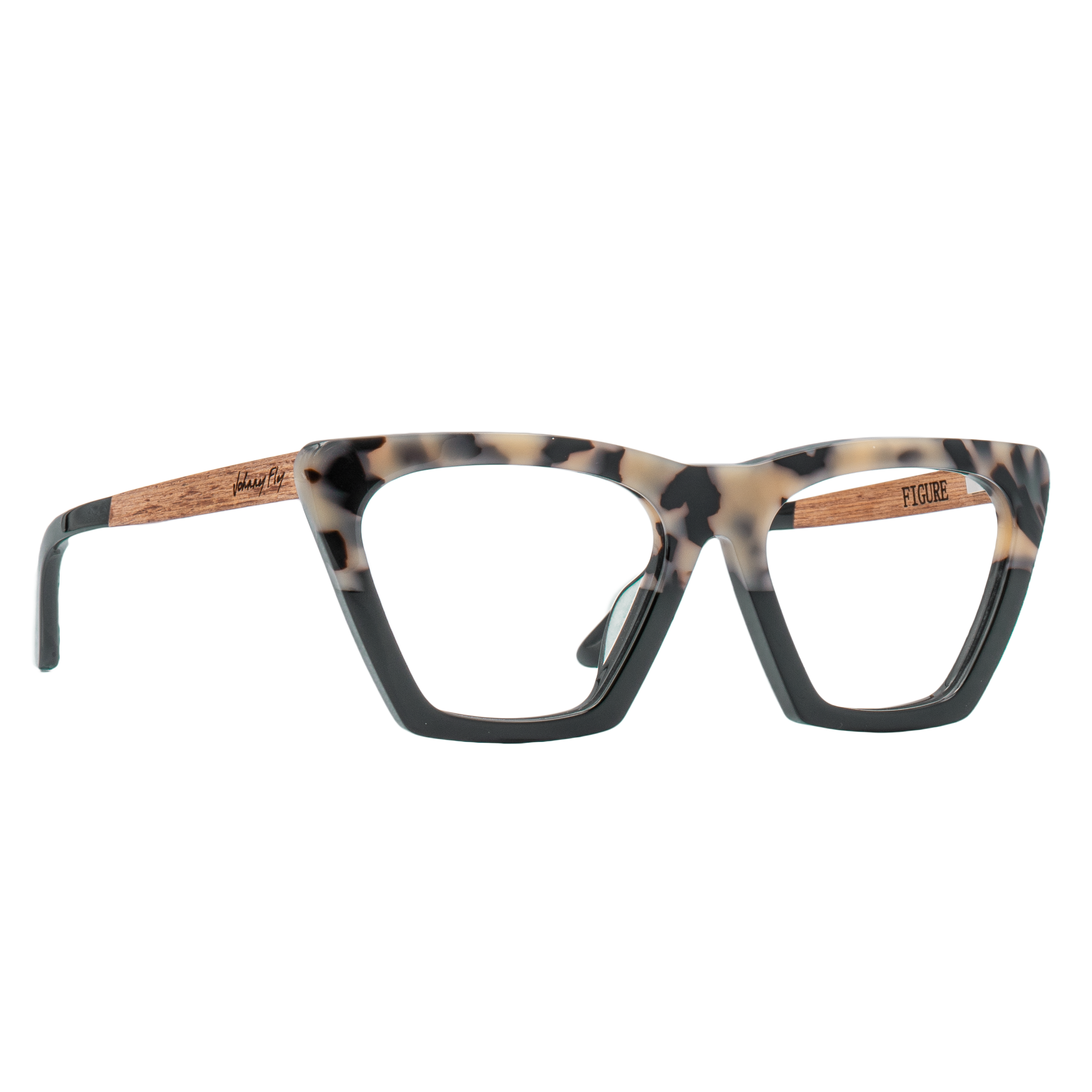 Johnny Fly Figure Split White Tortoise RX Collection | #color_split-white-tortoise