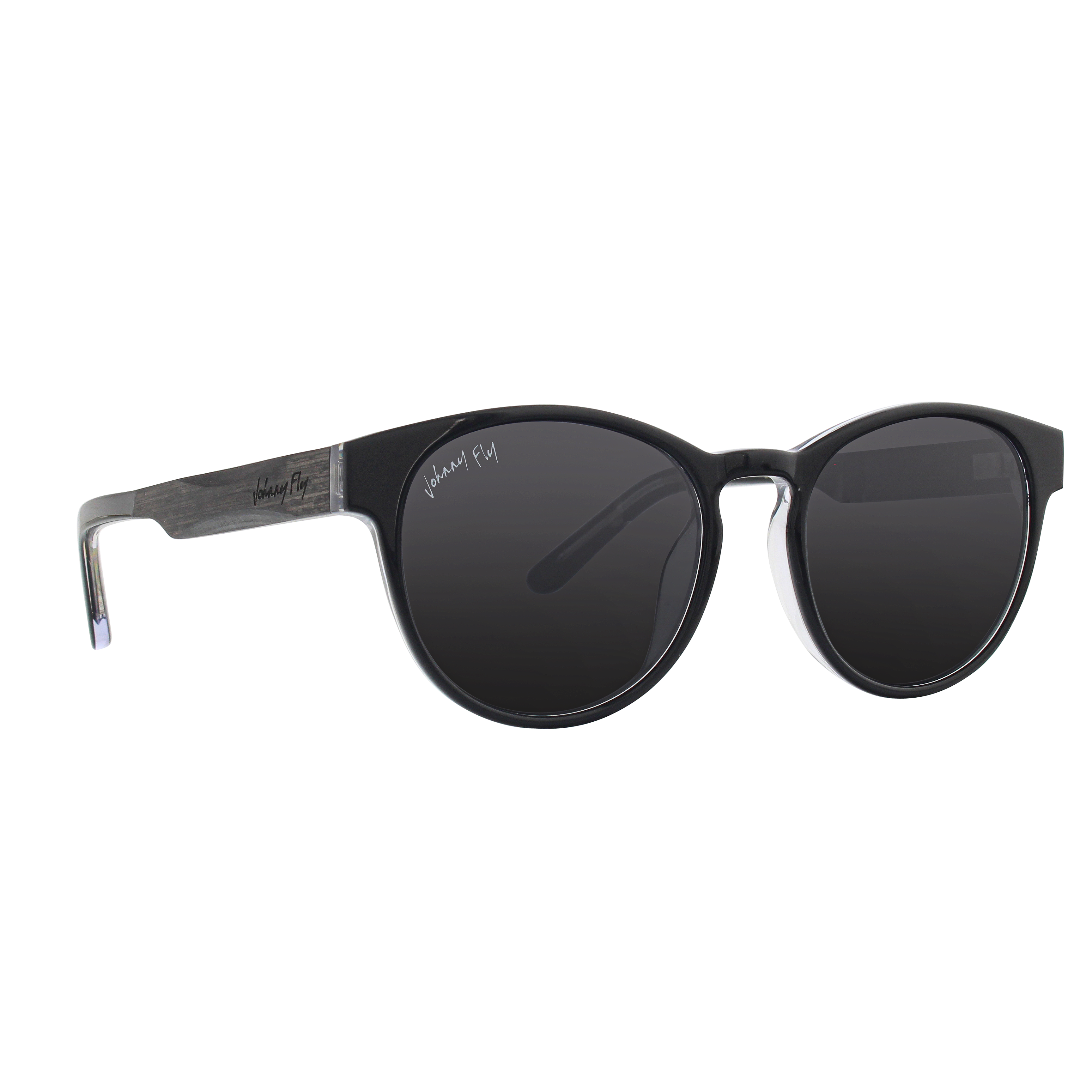 Flight - Johnny Fly - Black Crystal - Smoke Polarized - Sunglasses | #color_black-crystal