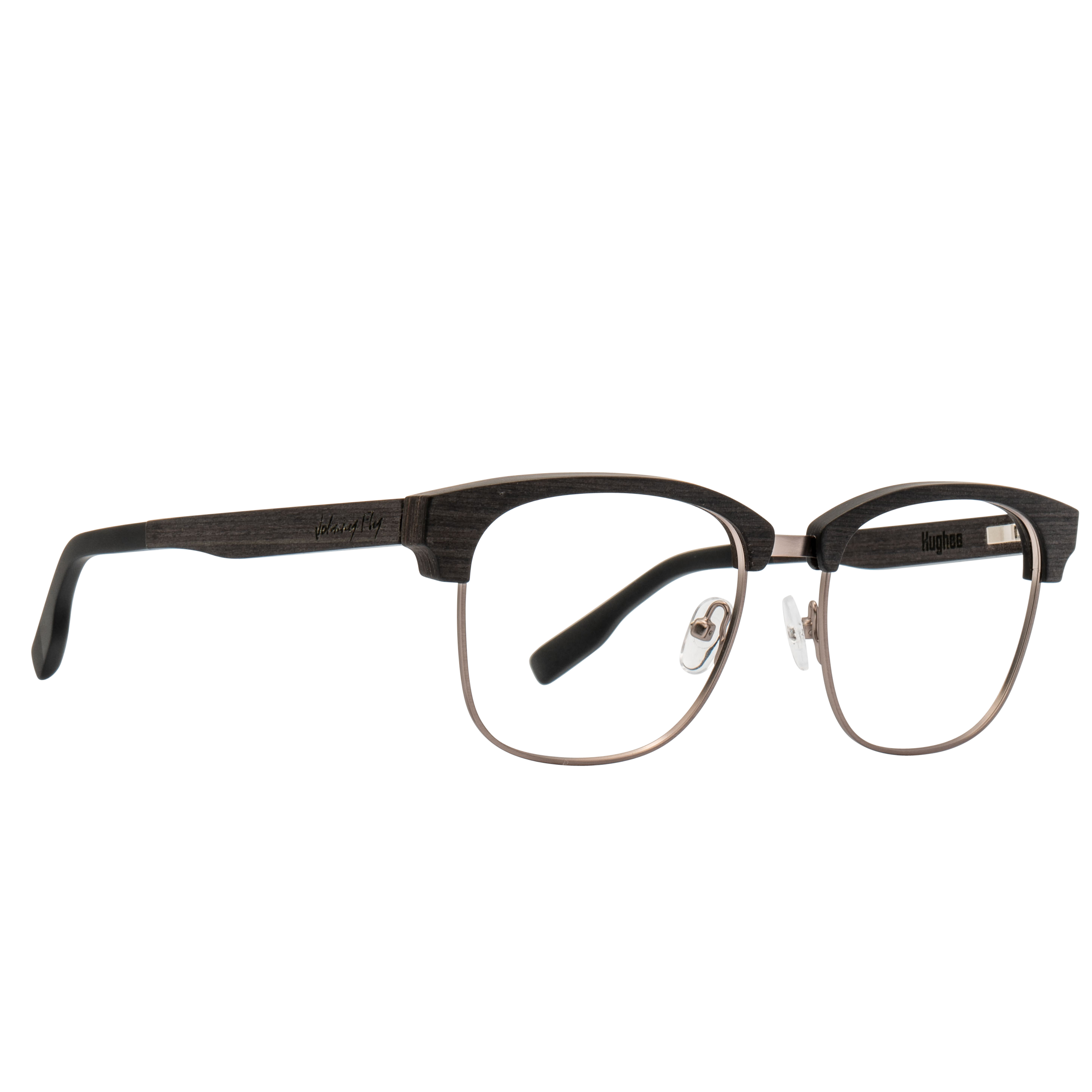 HUGHES BLUGARD - Brushed Silver - Blue Light Glasses - Johnny Fly Eyewear