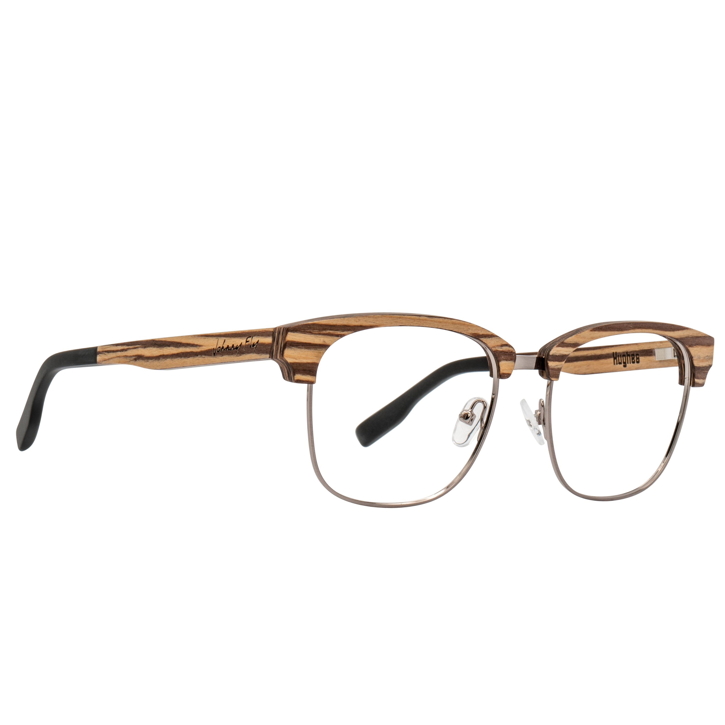 HUGHES BLUGARD - Polished Nickel - Blue Light Glasses - Johnny Fly Eyewear #color_polished-nickel