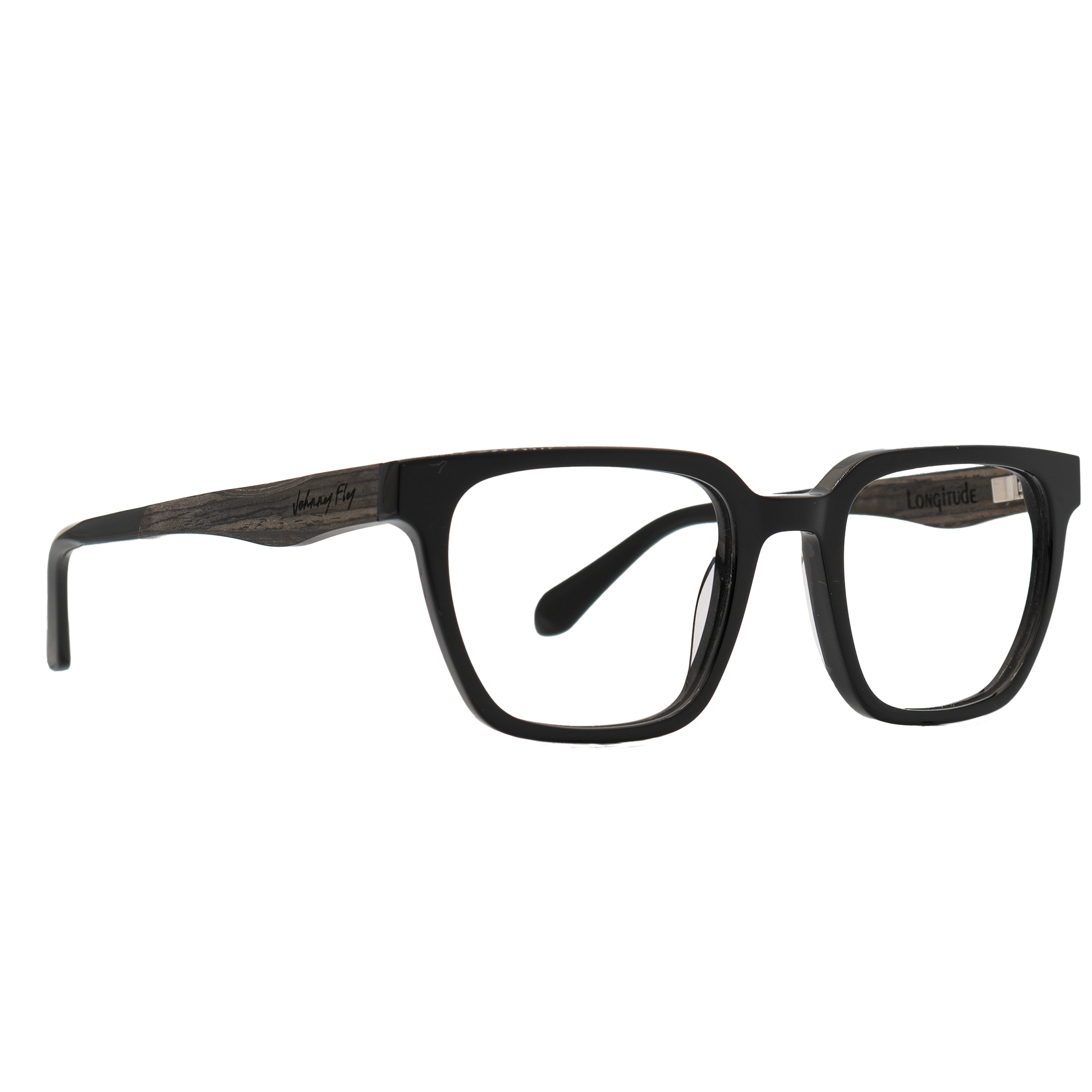 LONGITUDE FRAME  - Gloss Black - Eyeglasses Frame - Johnny Fly Eyewear | #color_gloss-black