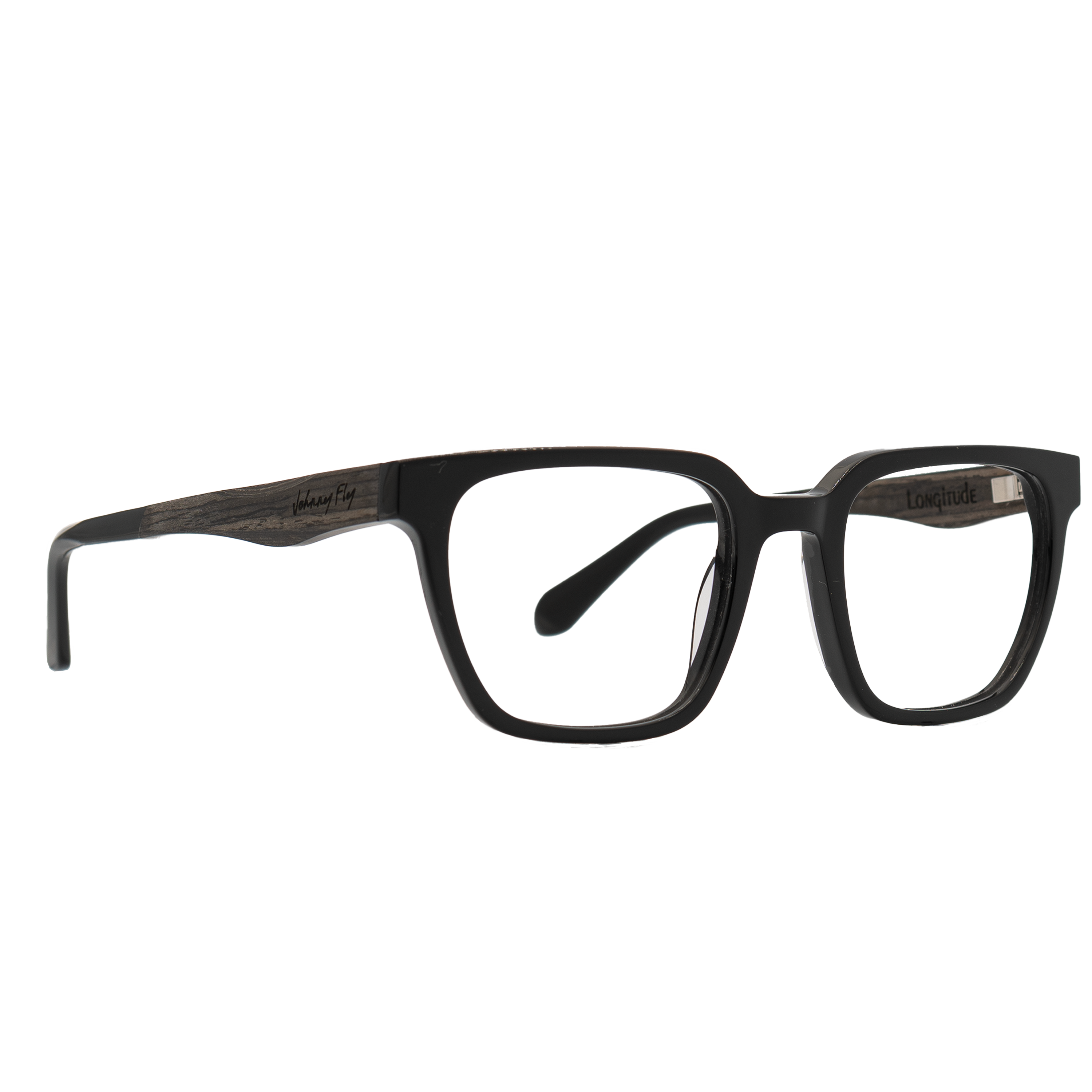 LONGITUDE FRAME  - Gloss Black - Eyeglasses Frame - Johnny Fly Eyewear | 