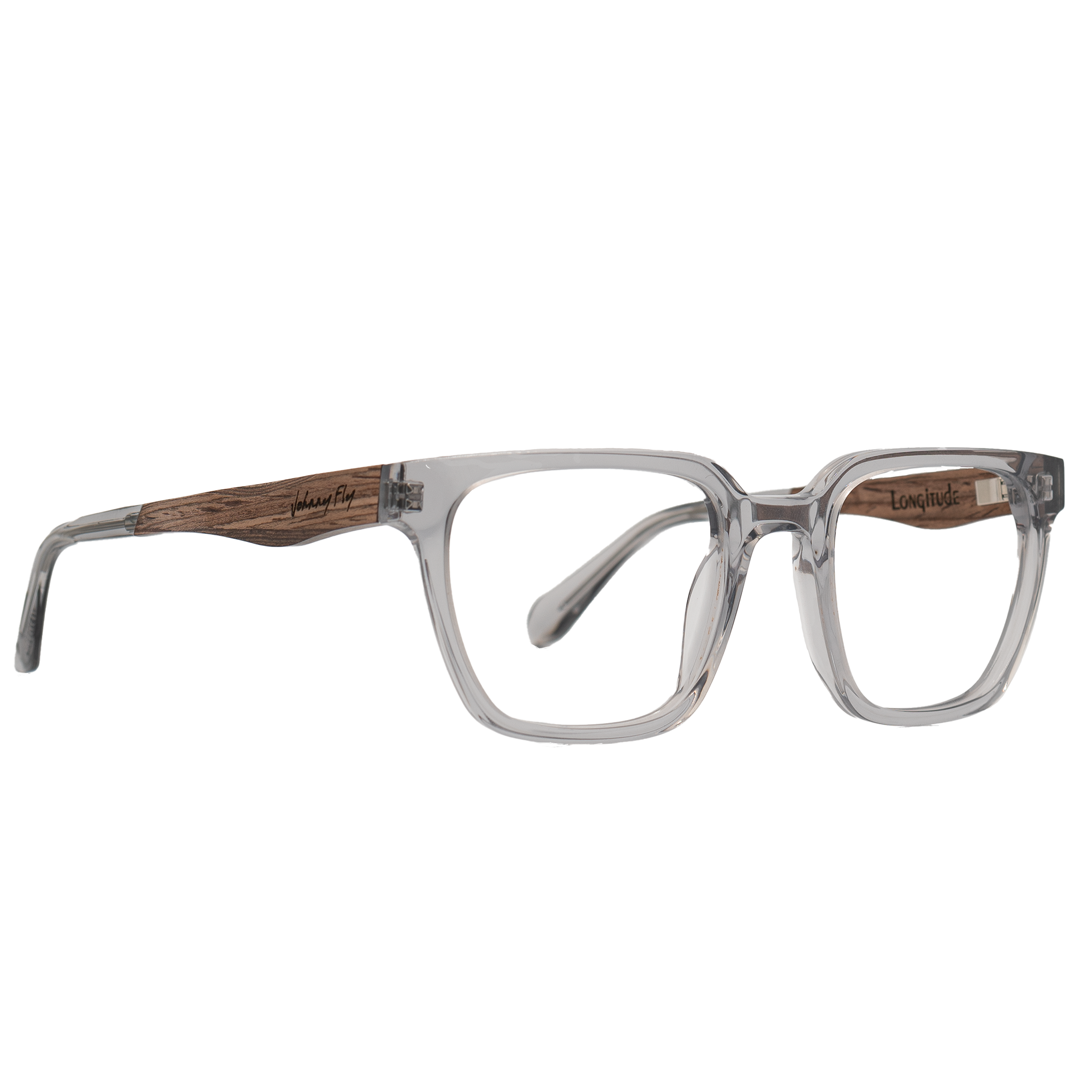 LONGITUDE FRAME - Tinted Crystal - Eyeglasses Frame - Johnny Fly Eyewear | #color_tinted-crystal