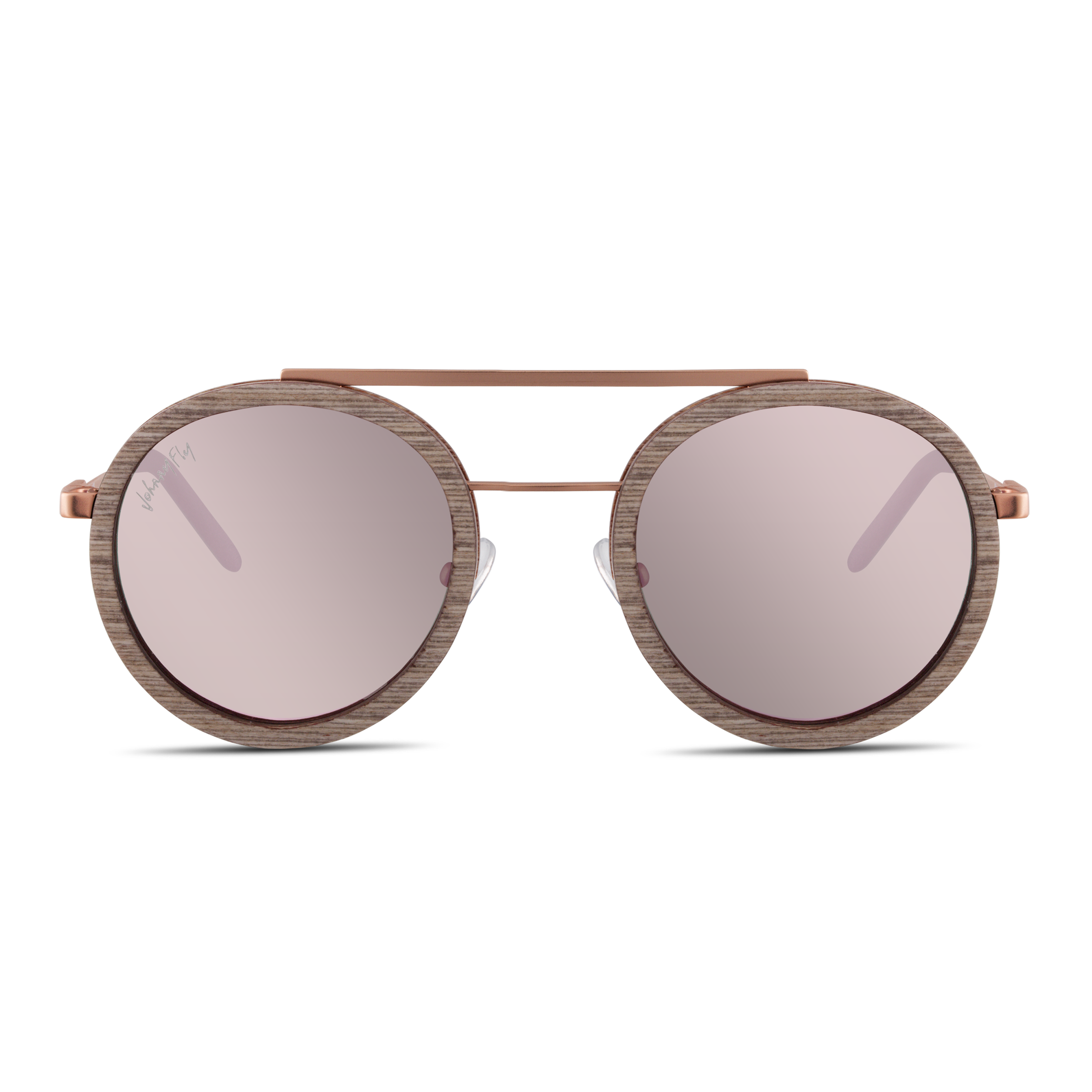 Johnny Fly Riker Rose Gold | Grey / Rose Gold Reflect Polarized Sunglasses | 