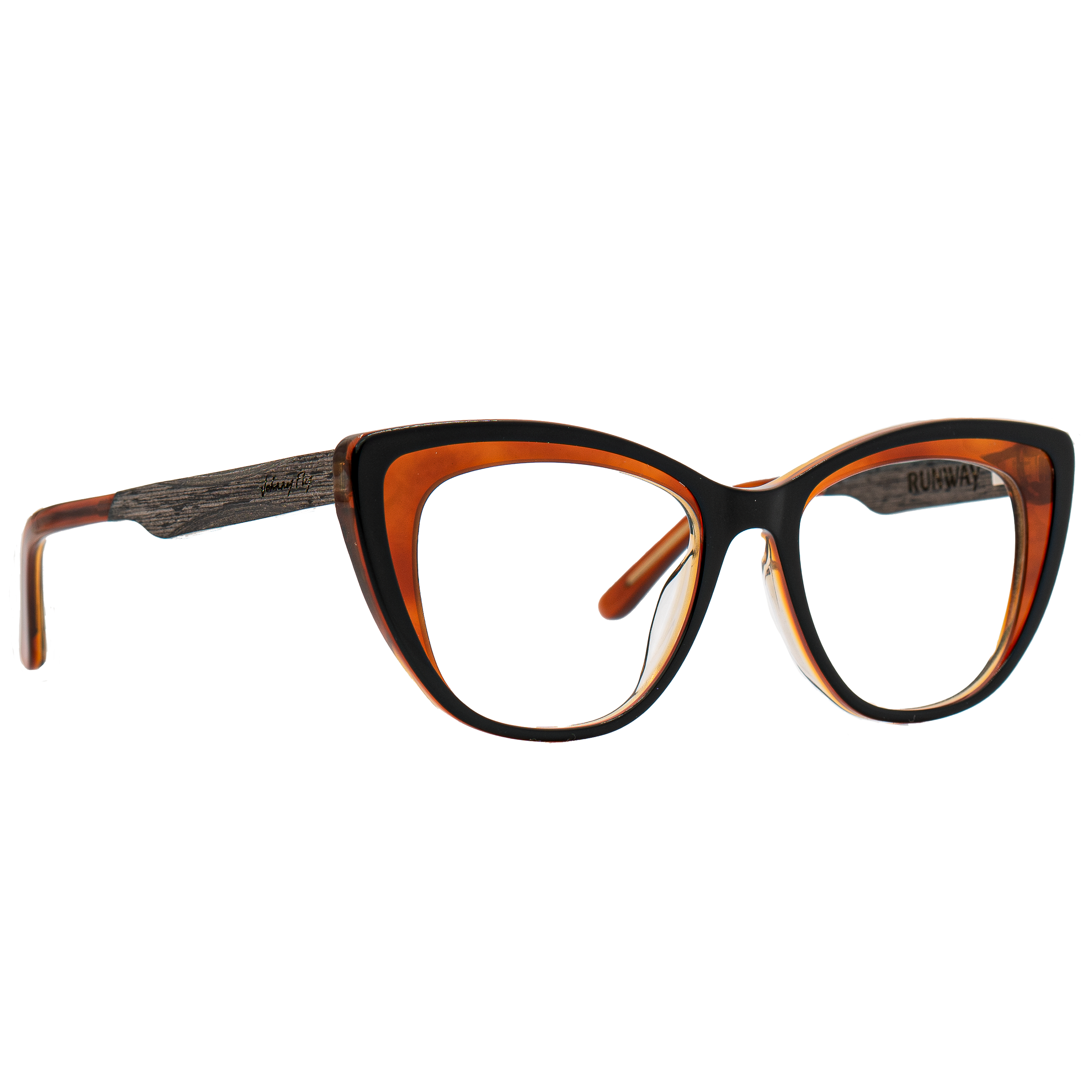 RUNWAY FRAME - Black Leaf - Eyeglasses Frame - Johnny Fly Eyewear | #color_black-leaf