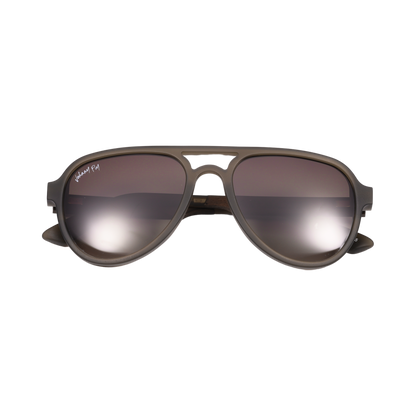 Apache SANDED OLIVE Retro Aviator Polarized Sunglasses by Johnny Fly | Handcrafted with Acetate and Wood  #color_sanded-olive