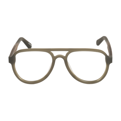 Apache SANDED OLIVE Retro Aviator Prescription Eyeglasses by Johnny Fly | Handcrafted with Acetate and Wood  #color_sanded-olive