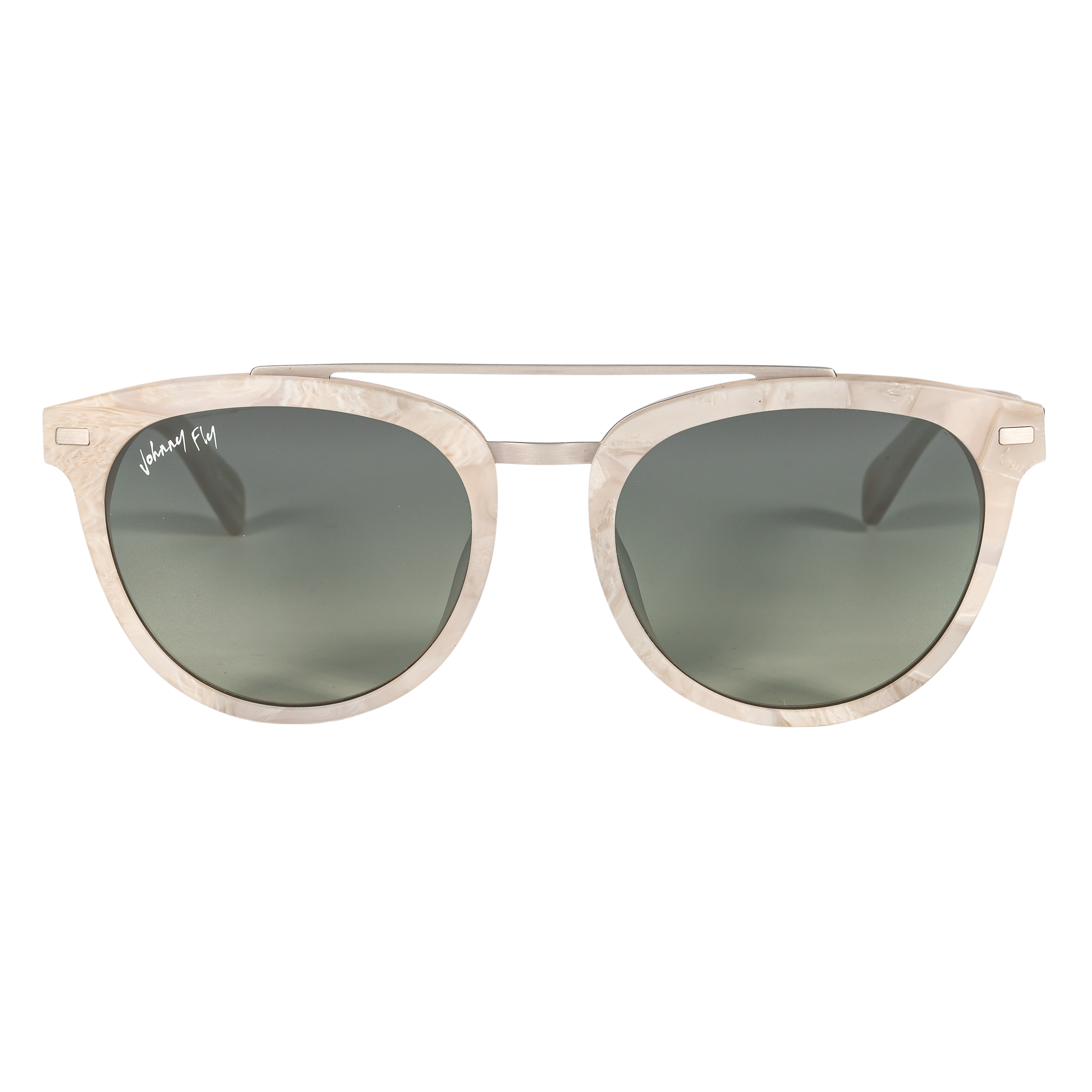 Captain METEOR Crossbar Aviator Polarized Sunglasses by Johnny Fly | Handcrafted with Acetate and Wood 