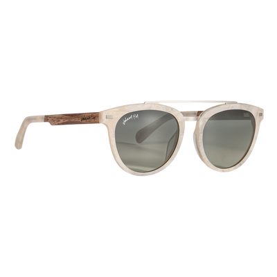 Captain METEOR Crossbar Aviator Polarized Sunglasses by Johnny Fly | Handcrafted with Acetate and Wood #color_meteor