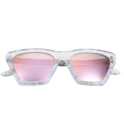 FIGURE - Unicorn Holographic Polarized wooden / acetate Sunglasses - Johnny Fly Eyewear | #color_unicorn