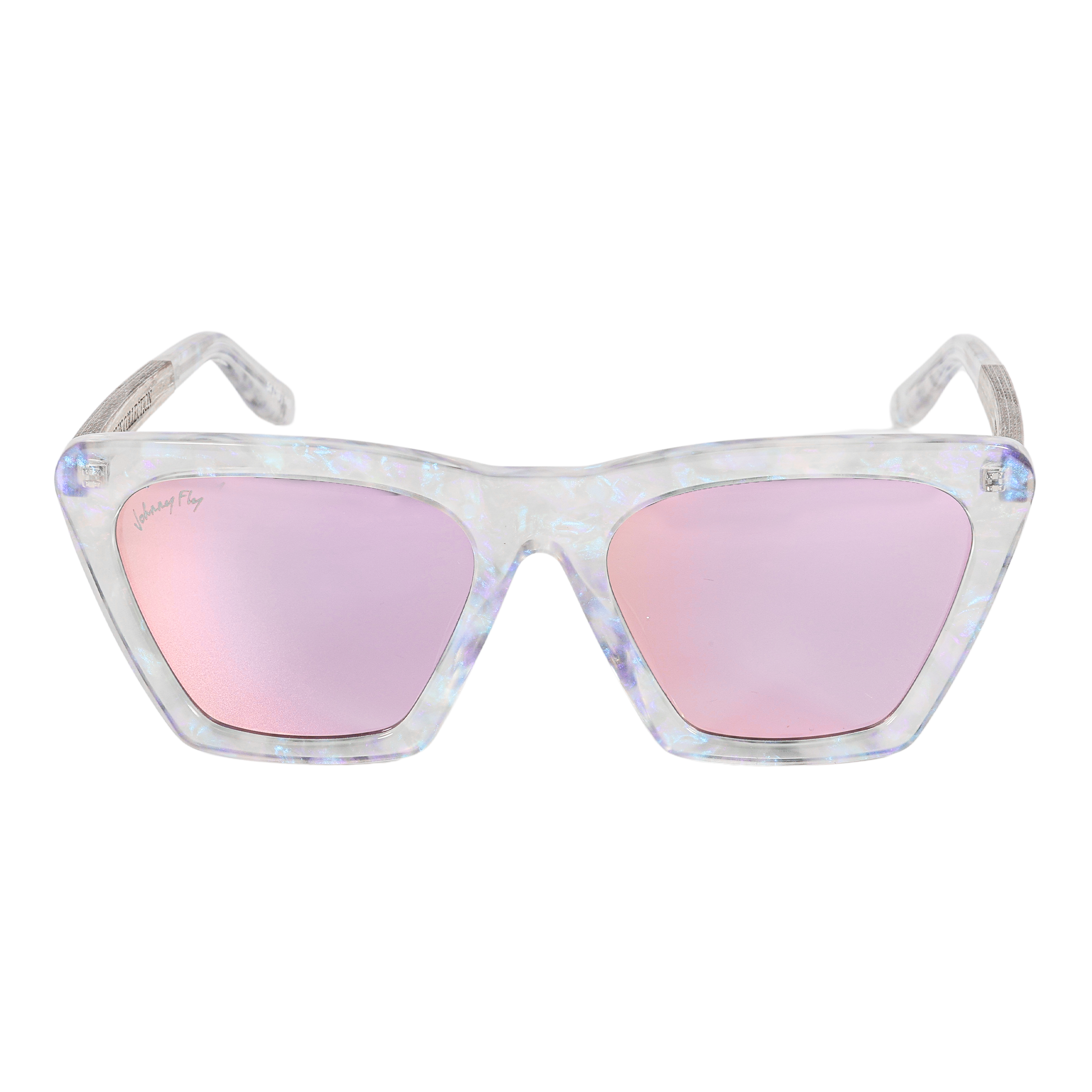 FIGURE - Unicorn Holographic Polarized wooden / acetate Sunglasses - Johnny Fly Eyewear | #color_unicorn
